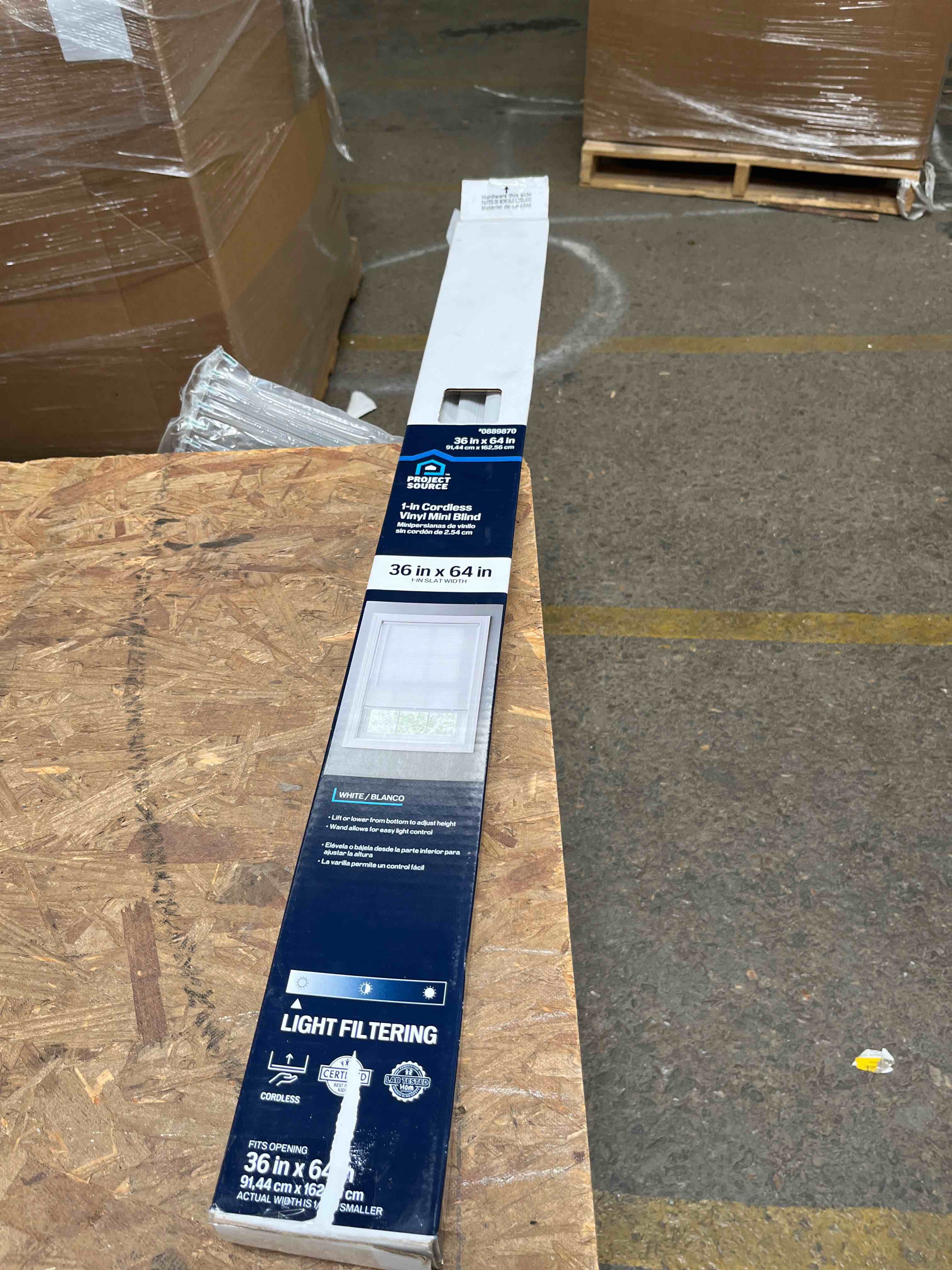 project source 1” cordless vinyl mini blind