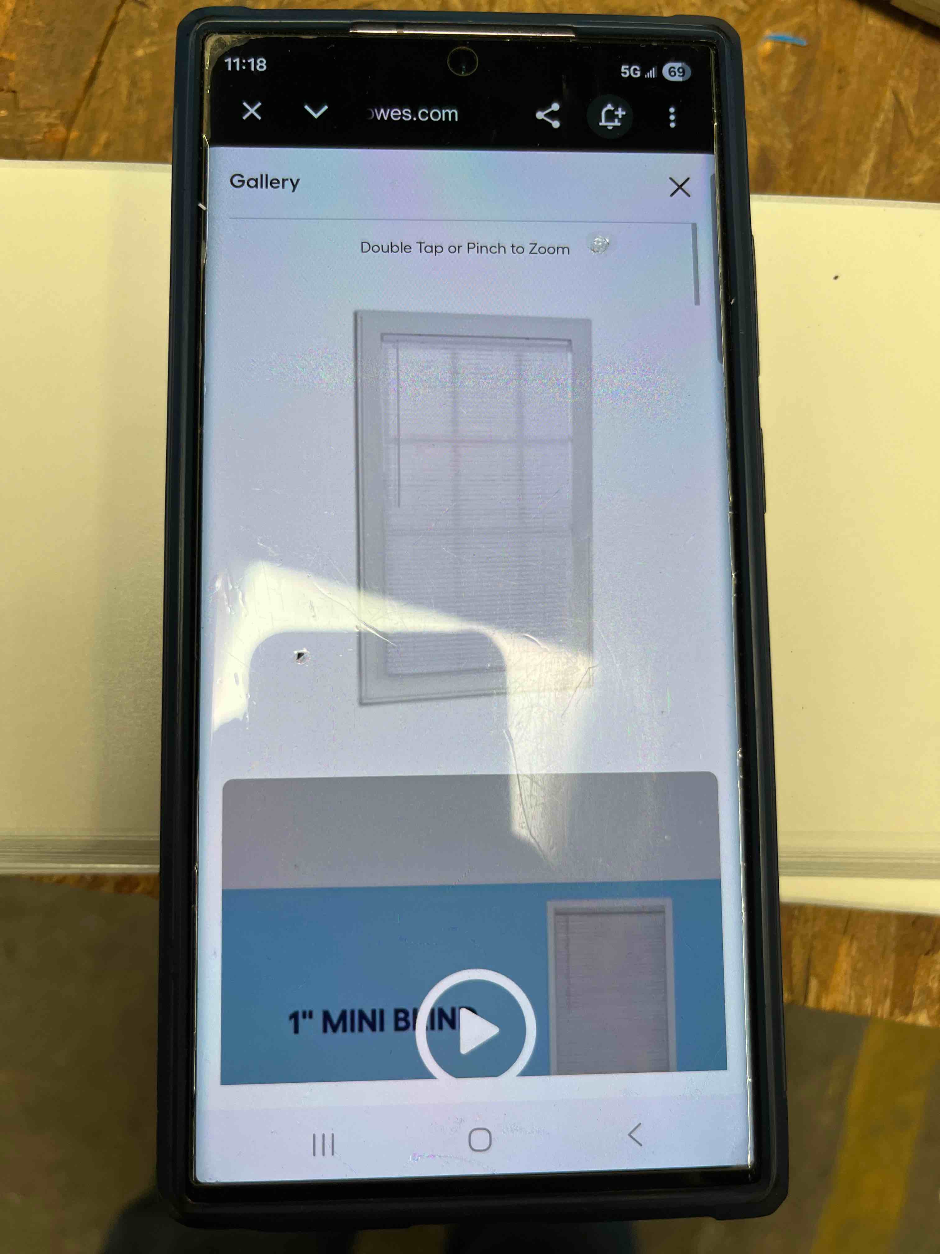 Condition photo showing Good Condition for project source 1” cordless vinyl mini blind