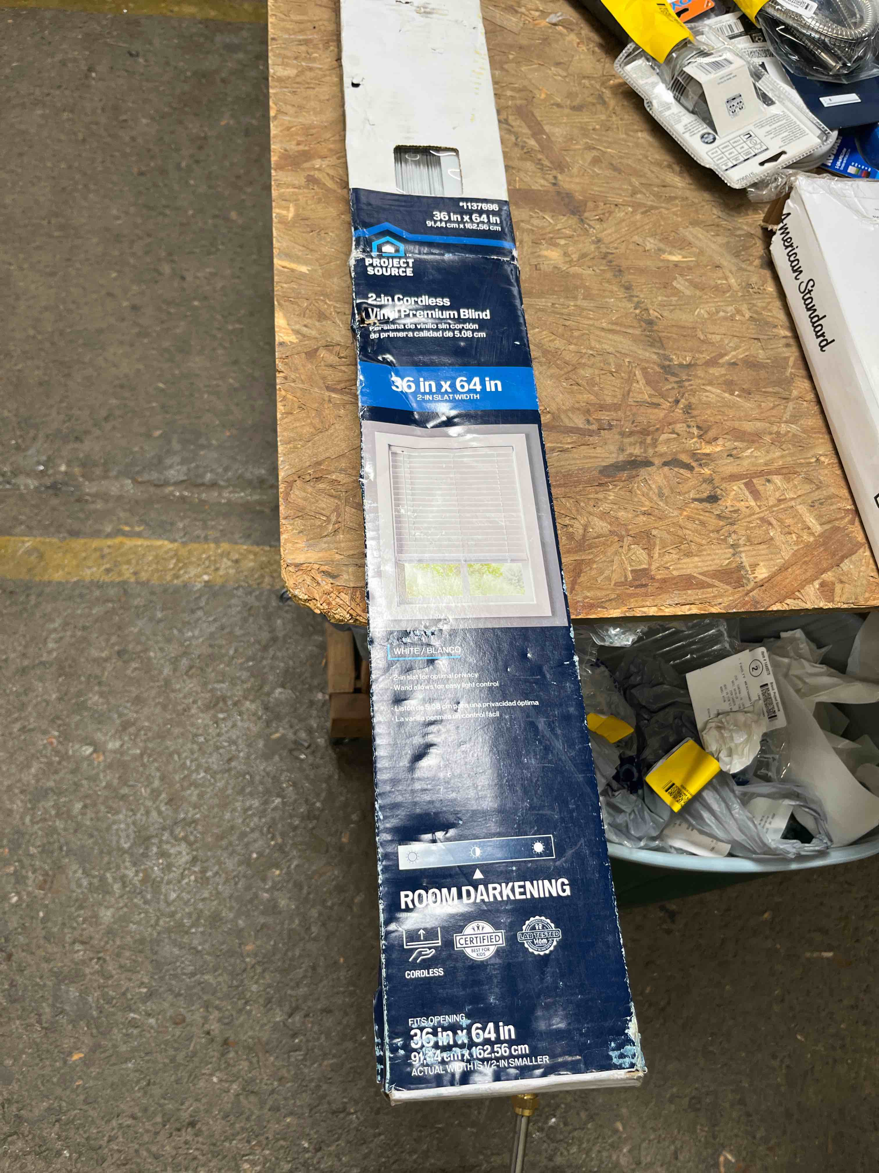 project source 2” cordless vinyl premium blind