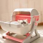 Condition photo showing Good Condition for Semi Automatic Cat Toilet, Beige and Pink