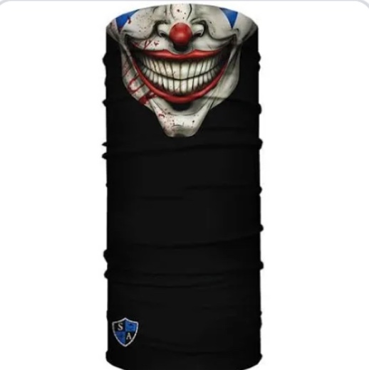 Case of 50 SA Company Joker Face Mask Neck Gator  