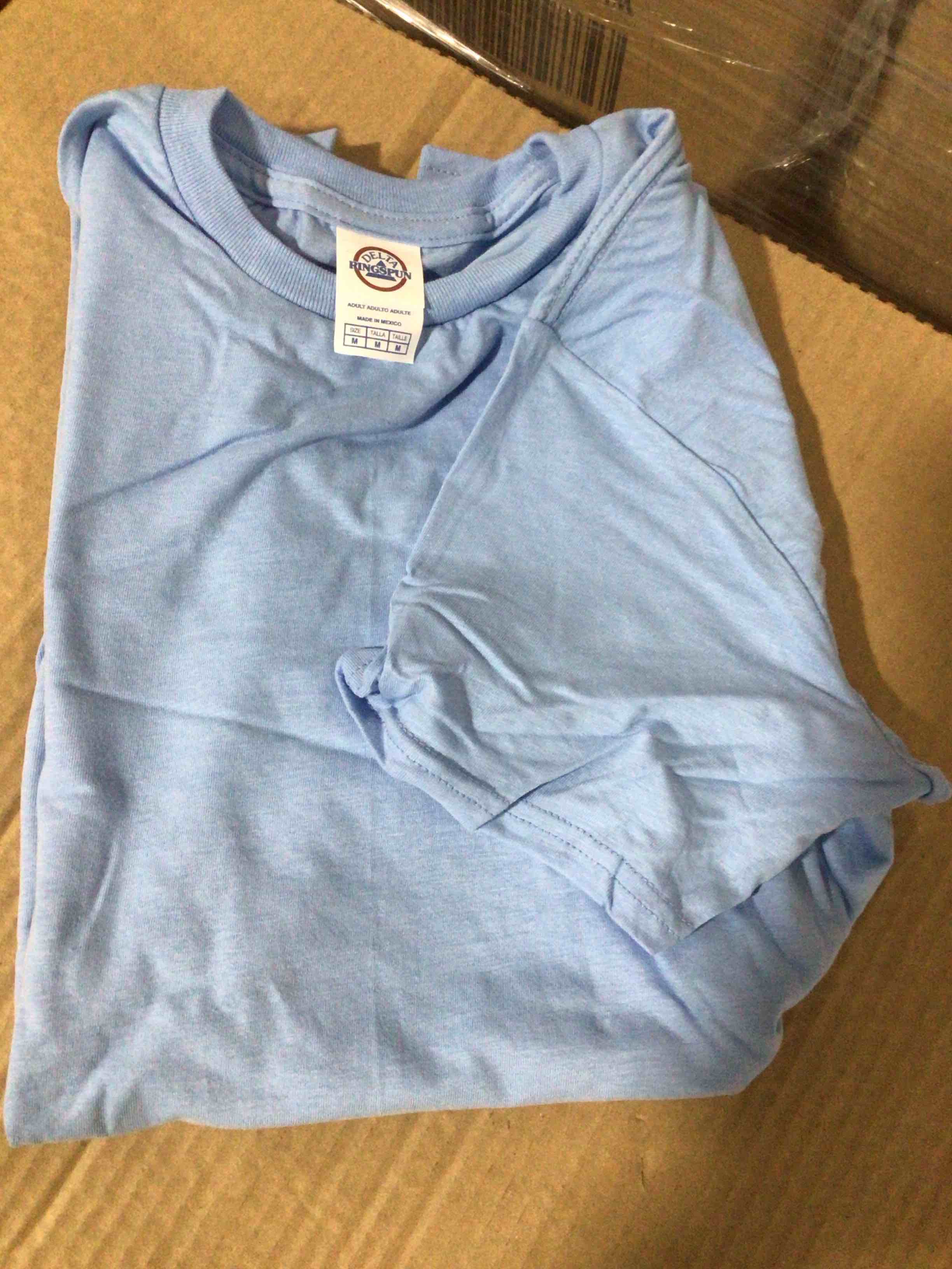 Medium Delta Apparel Sky Blue Adult T-Shirt