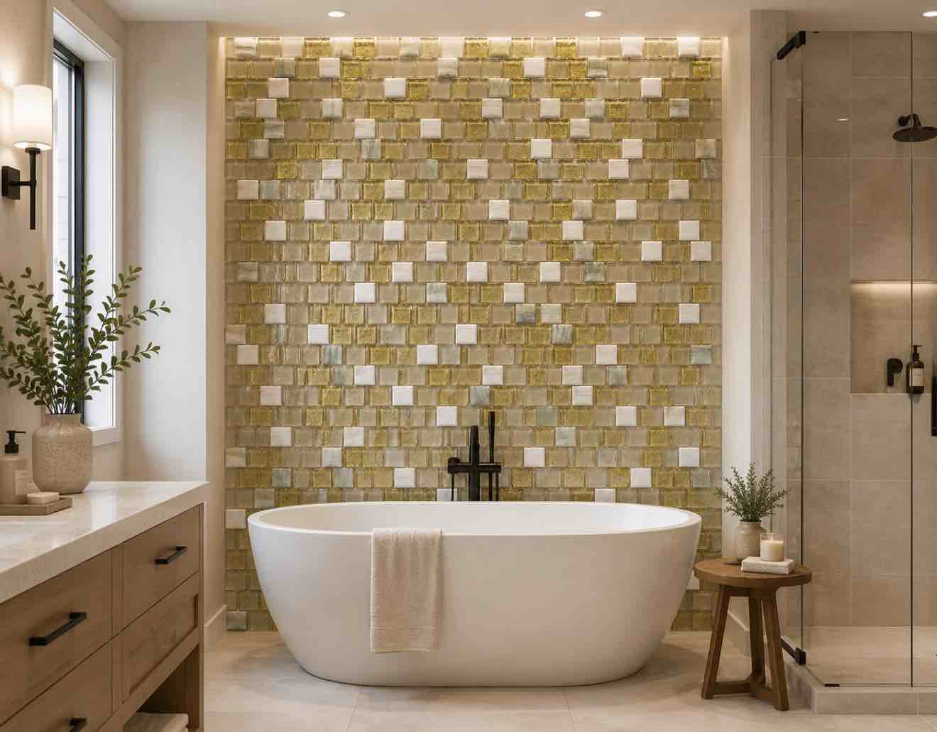 5 Sheets / 5 Sq ft; Tommy Bahama By Lunada Baytile Wall Tile Socotra Mix 