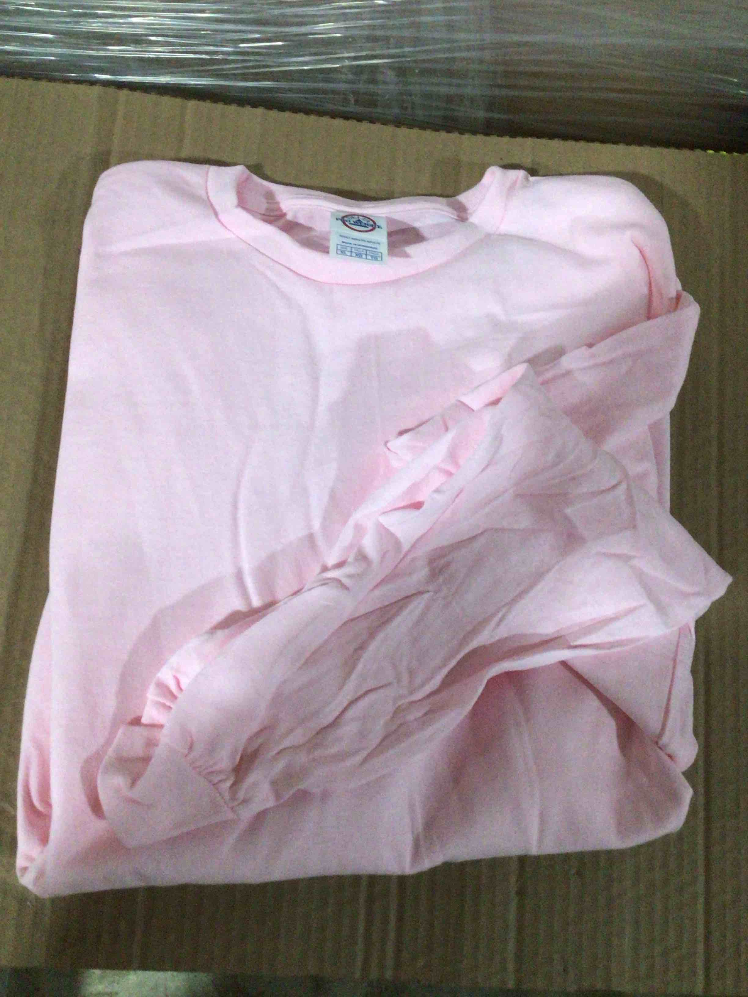 Extra Large Delta Apparel Adult Soft Pink Long Sleeve Shirt
