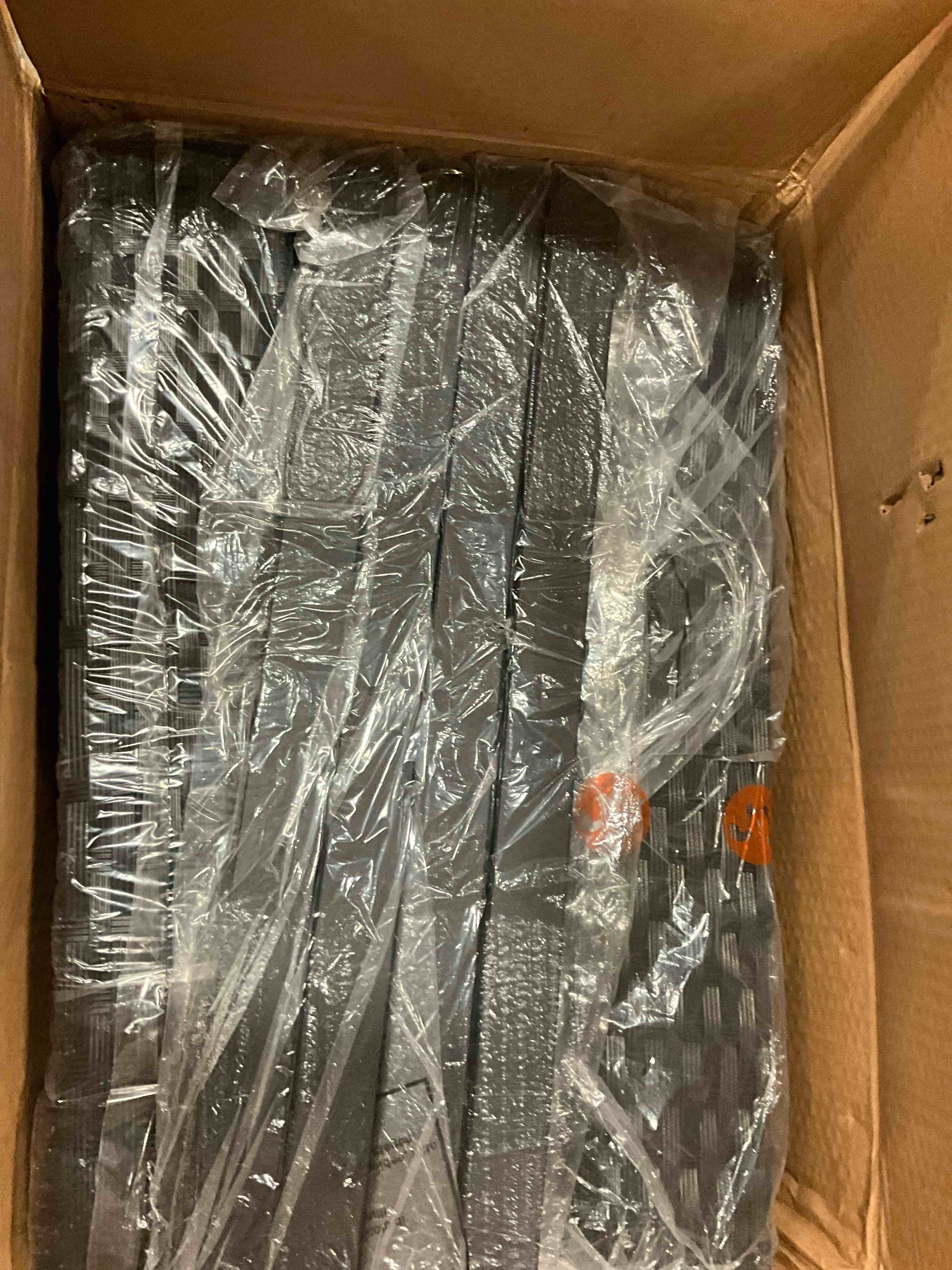 Tozey Black 3Piece Patio Sets Steel Outdoor Wicker Patio Furniture