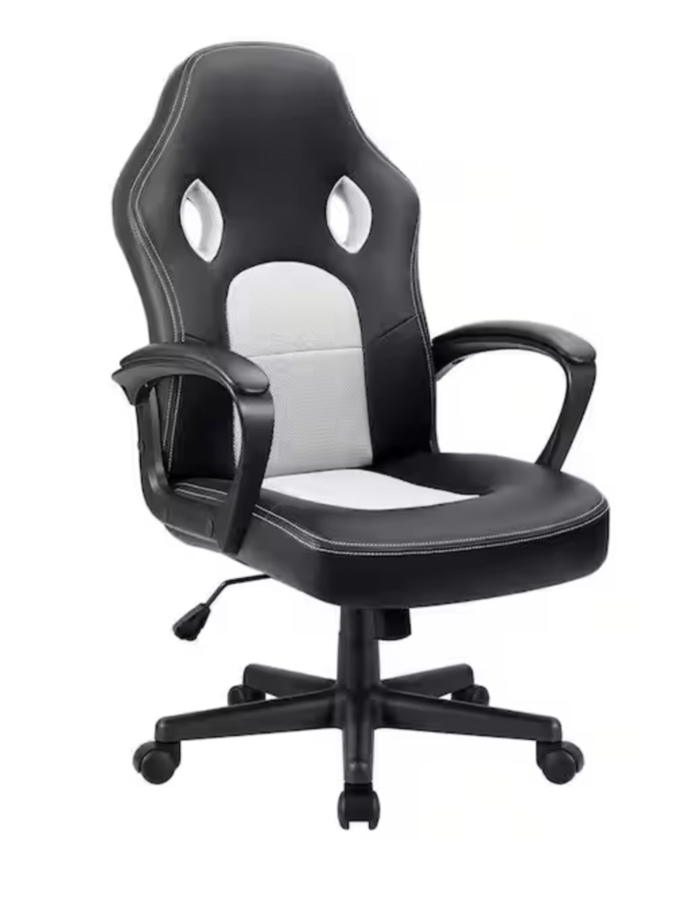 White Racing style Gaming Chair Office Chair Computer Adjustable Leather Chair