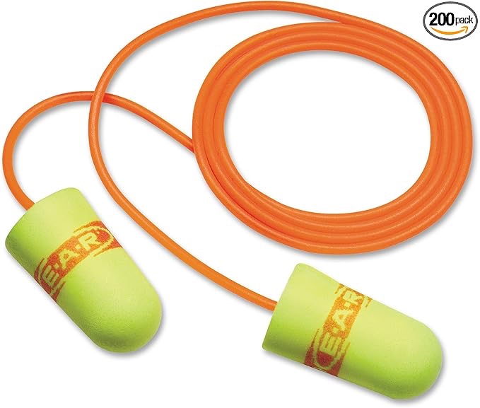 3M Occupational Health & Env Safety Earsoft Superfit Earplugs with Cord 200