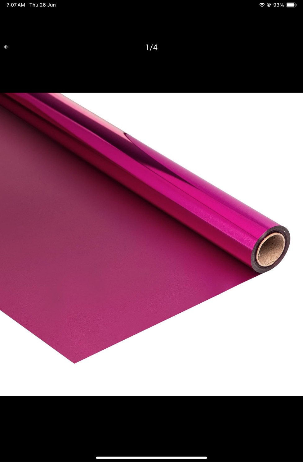 LWFyyds Metallic Wrapping Paper - Solid Color Matte Paper Perfect for Wedding, Birthday,Christmas, Baby Shower - 22.8 Inches X 44.6 Feet - Aurora Purple