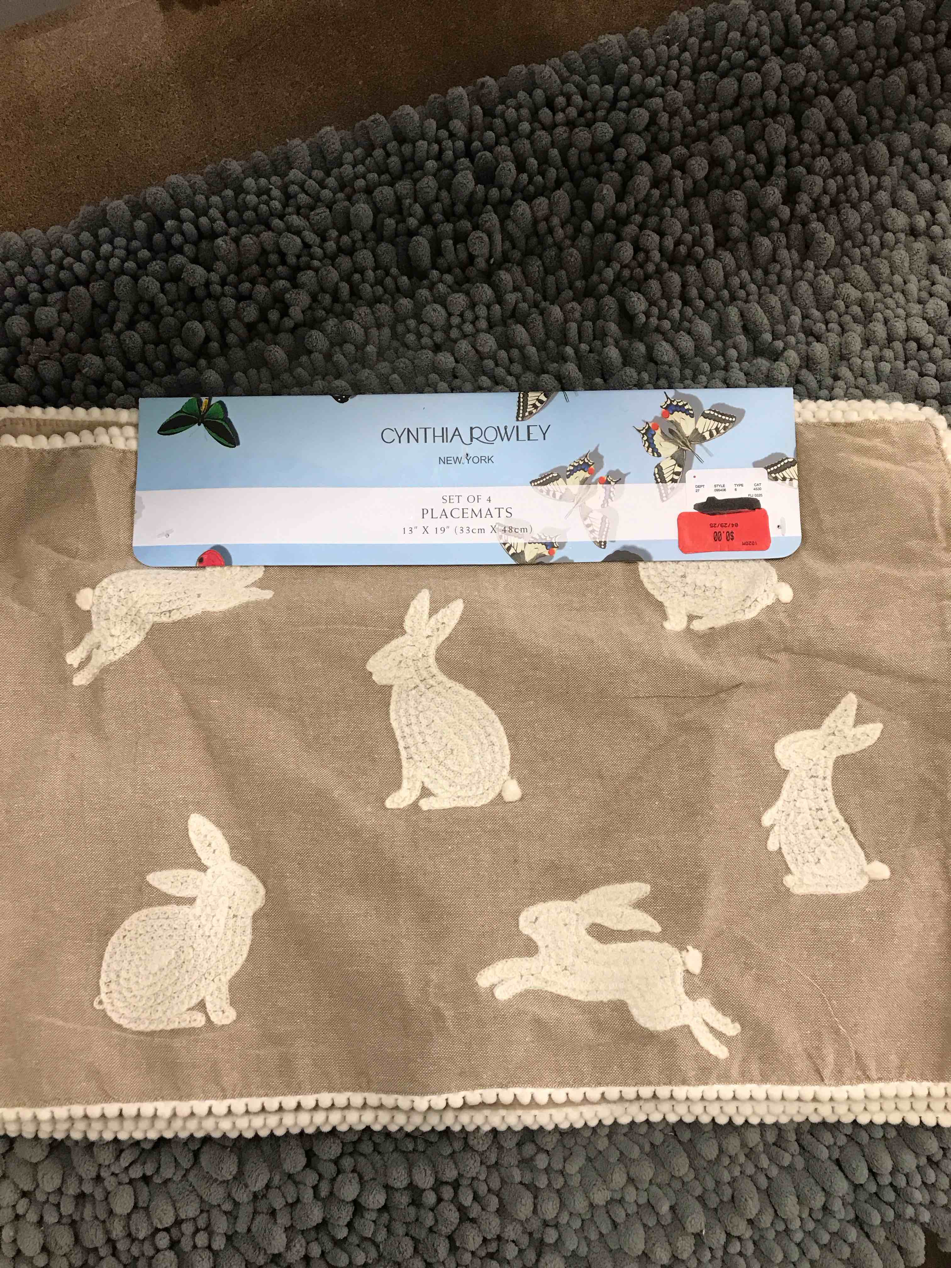 cynthia rowley set of 4 placemats