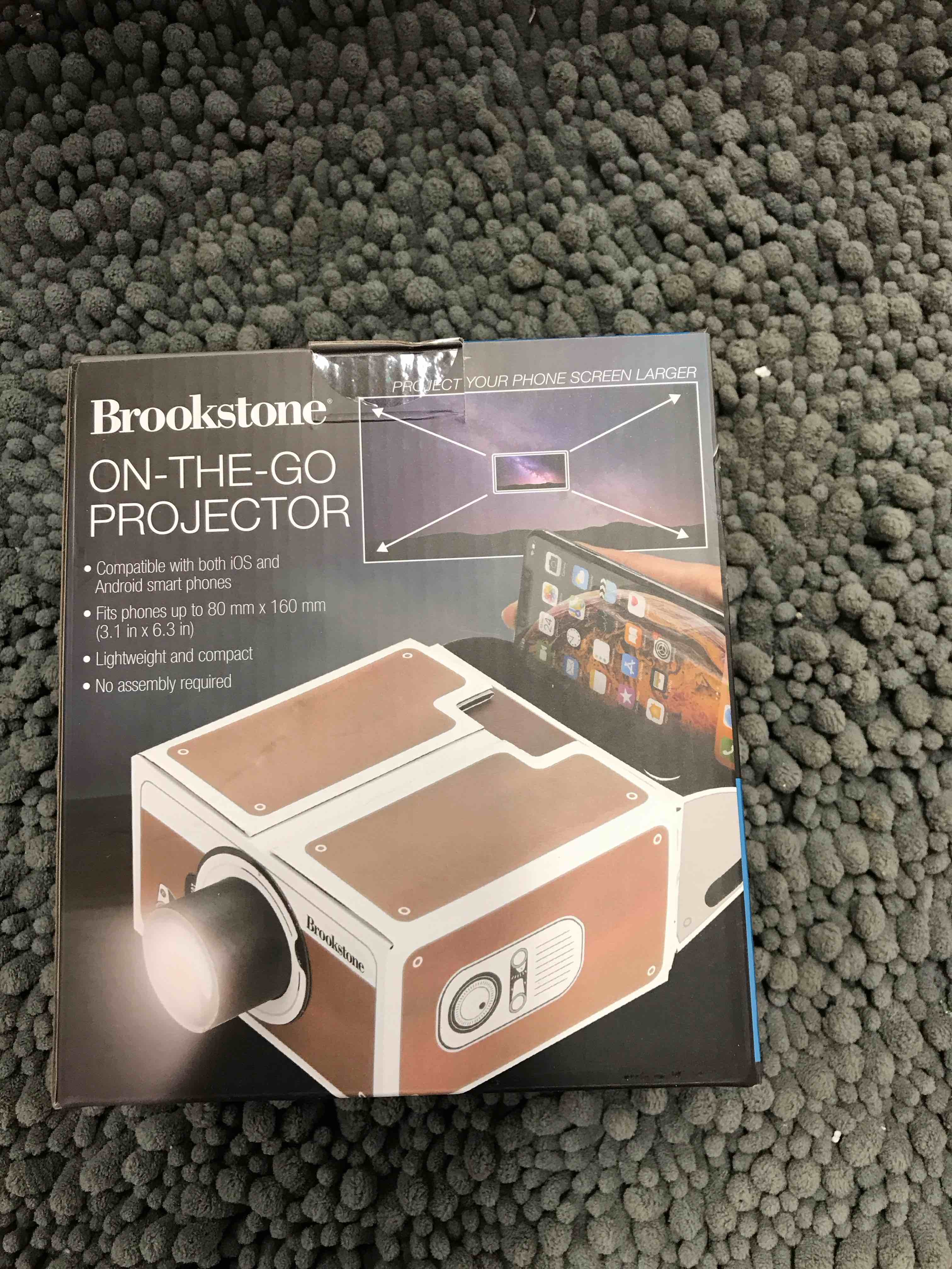 brookstone on the go projector