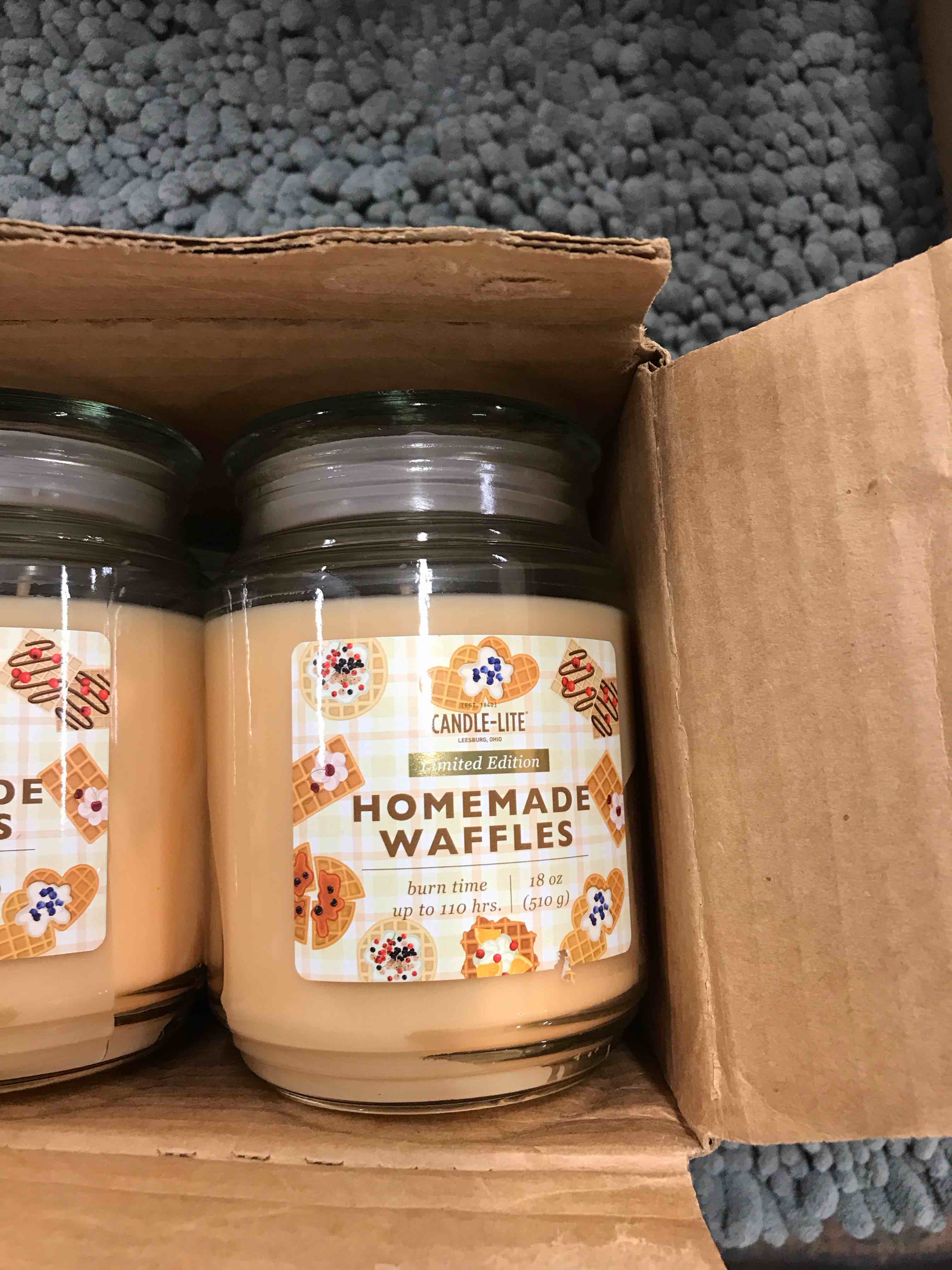 Condition photo showing Good Condition for Candle-Lite Homemade Waffle Candles.      Set of 4