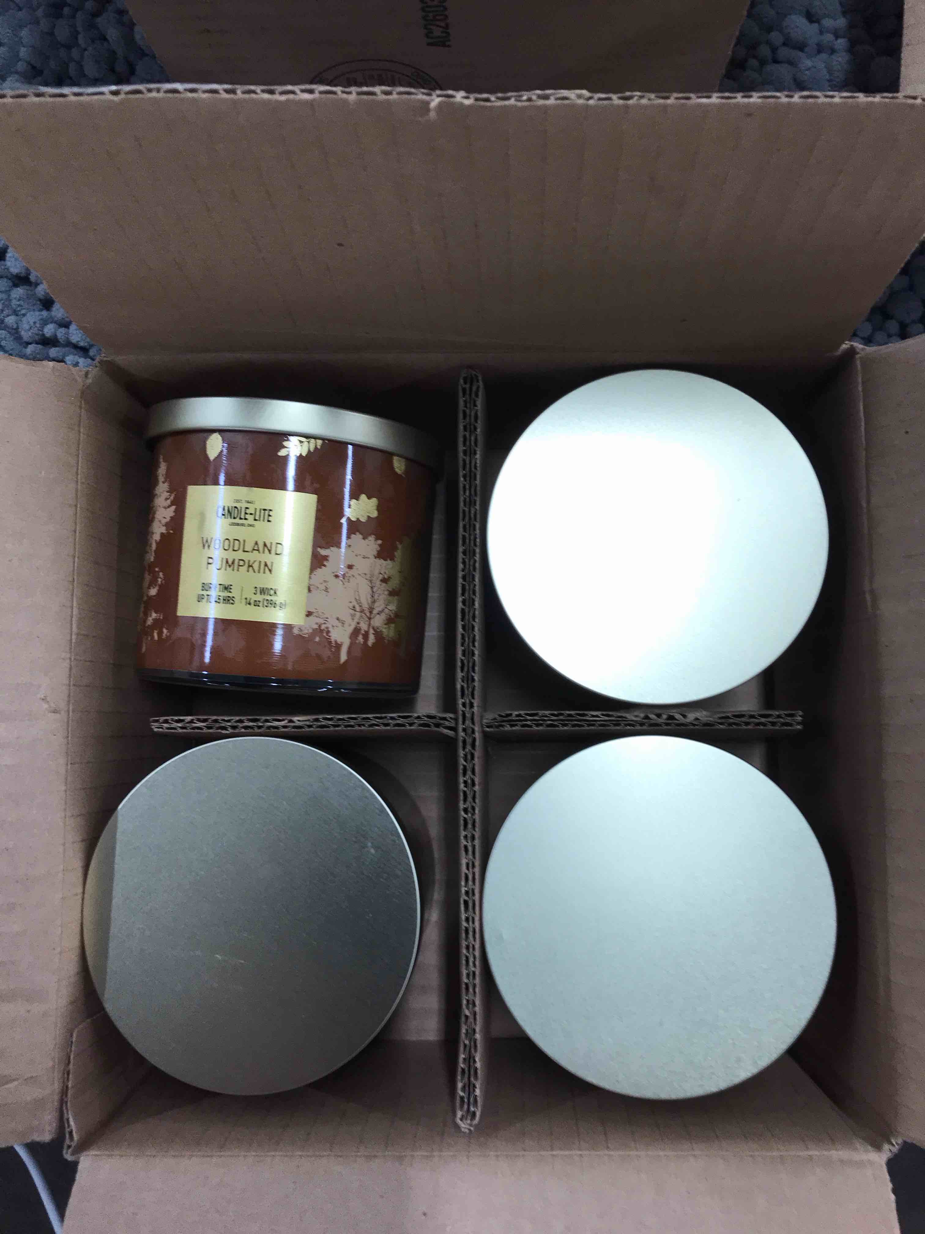 Candle-Lite Woodland Pumpkin Candles.   Set of 4