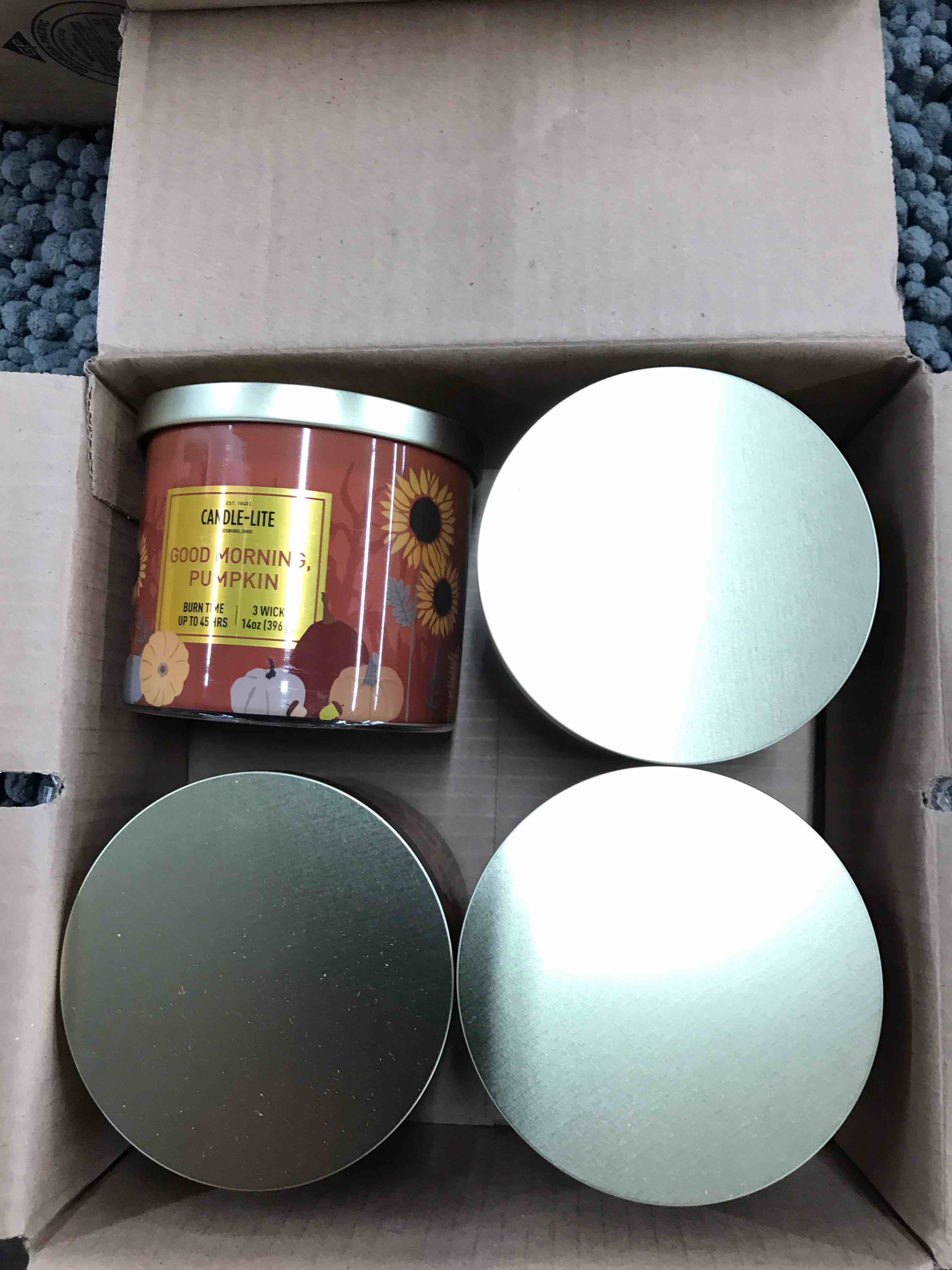Candle-Lite Good Morning Pumpkin Candles.    Set of 4