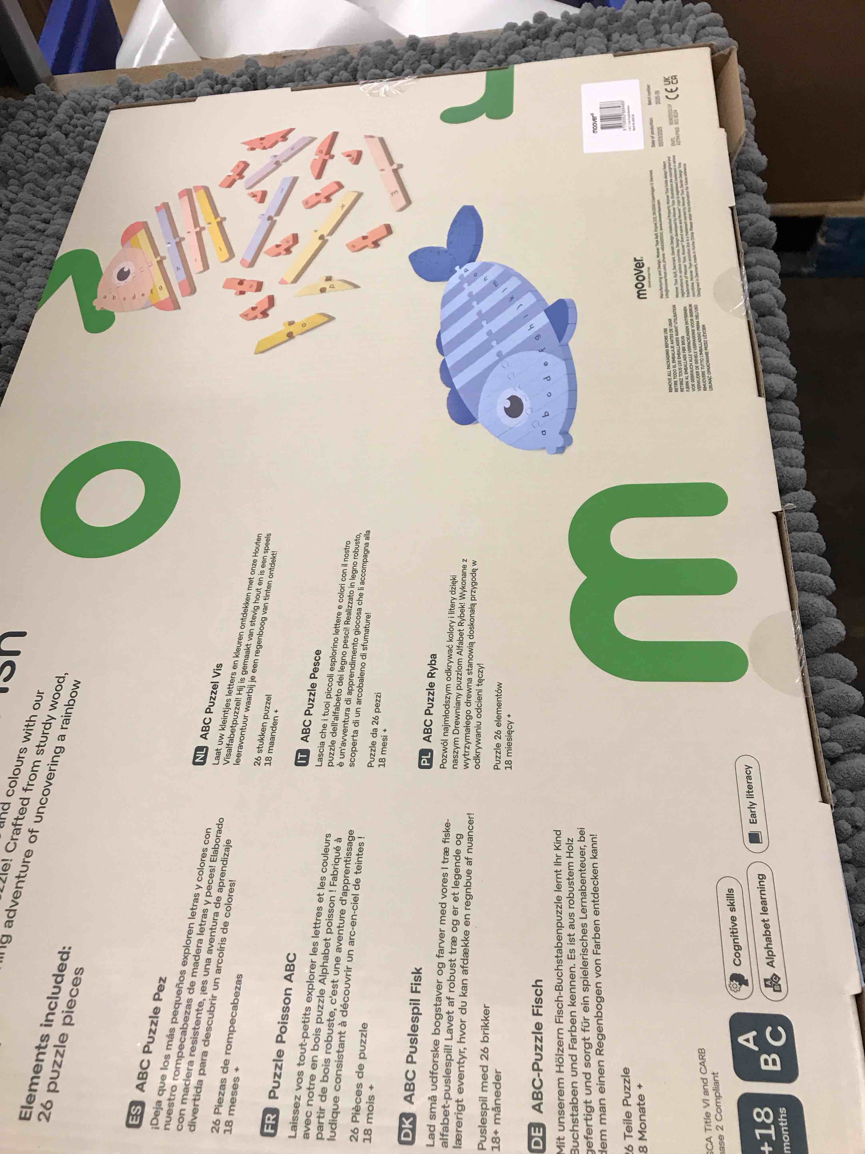 Condition photo showing New/Like New for moover ABC Puzzle Fish