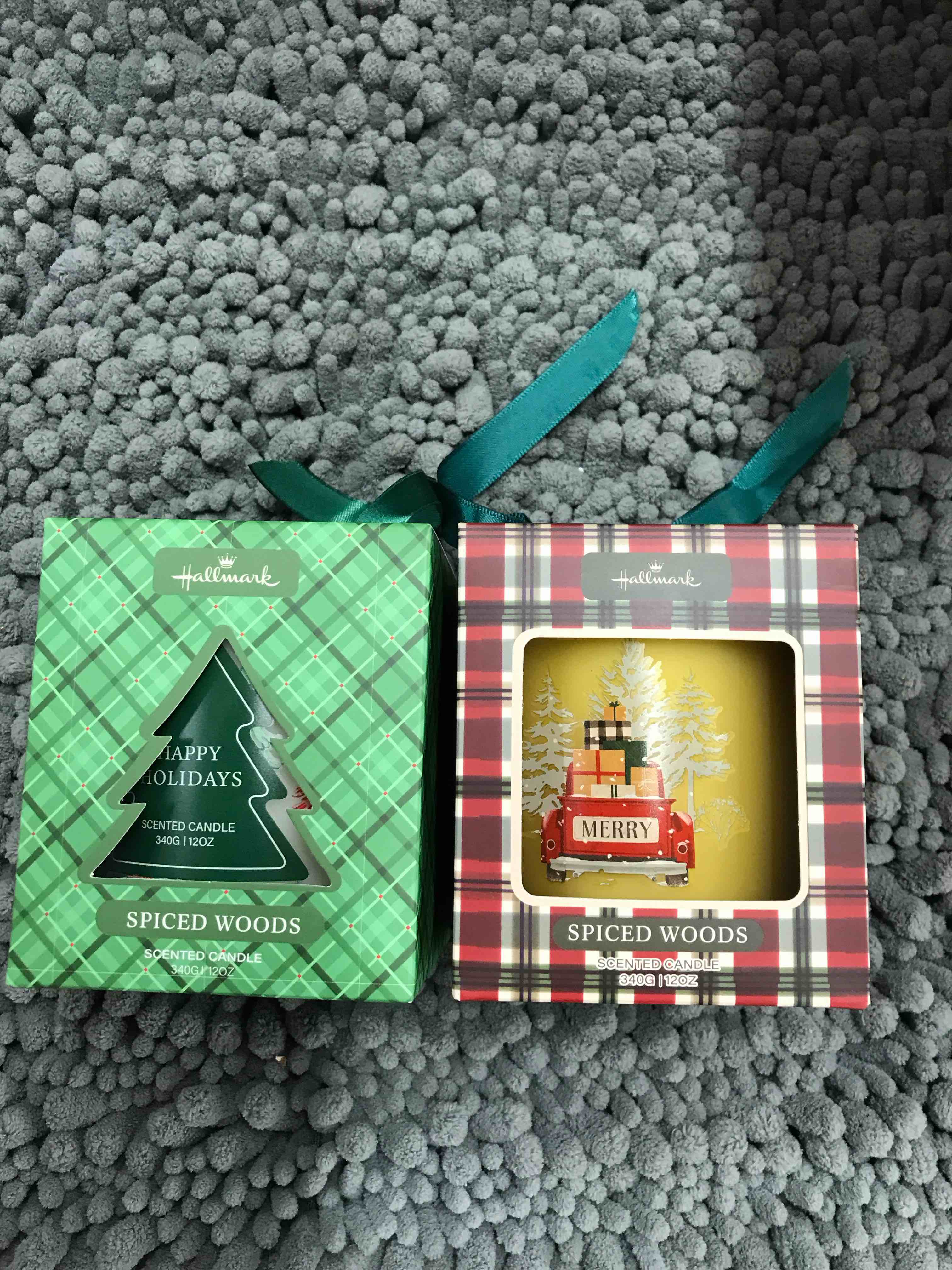 Condition photo showing Good Condition for Set of 2 Hallmark Christmas Candles 