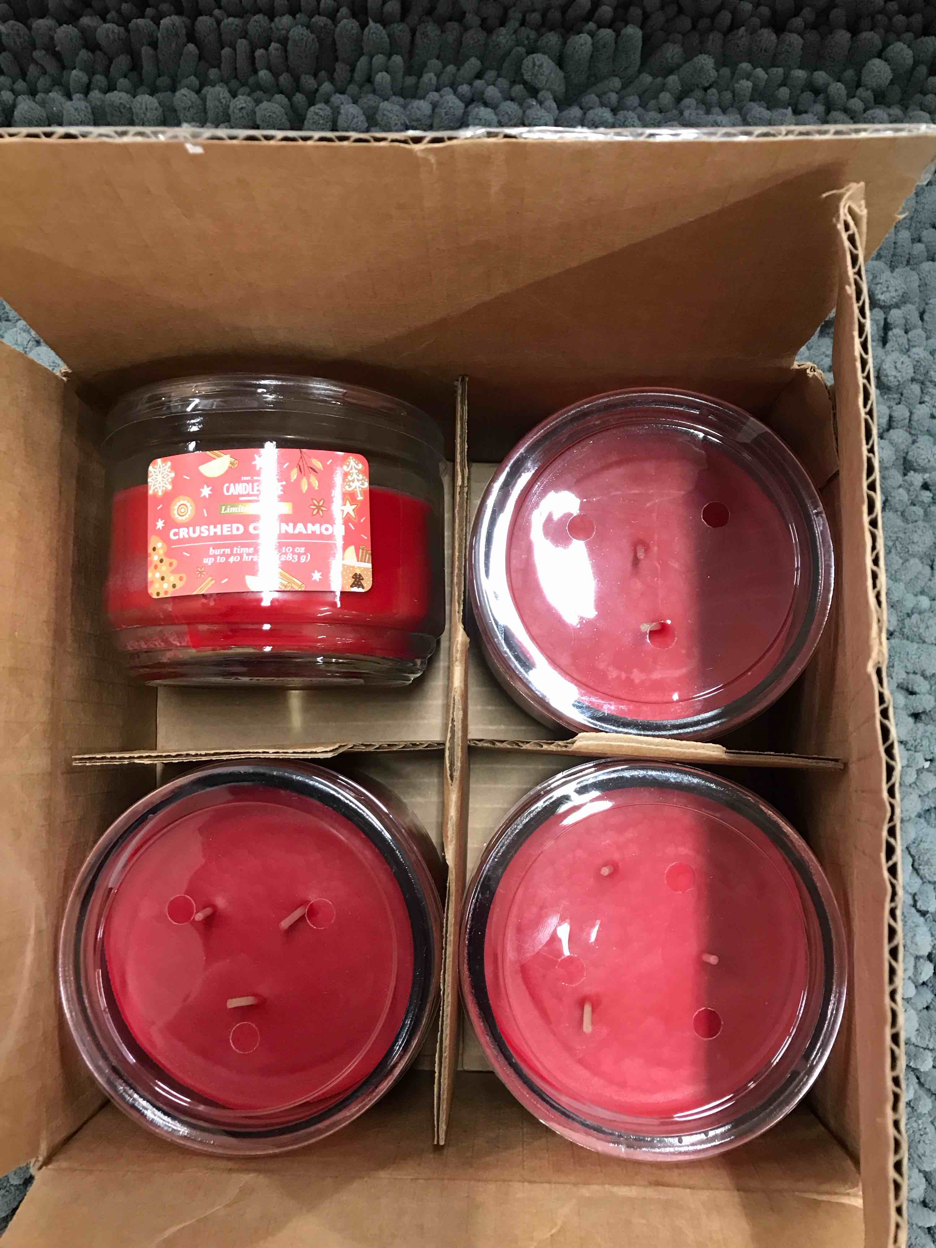 Candle-Lite Crushed Cinnamon Candles.   Set of 4