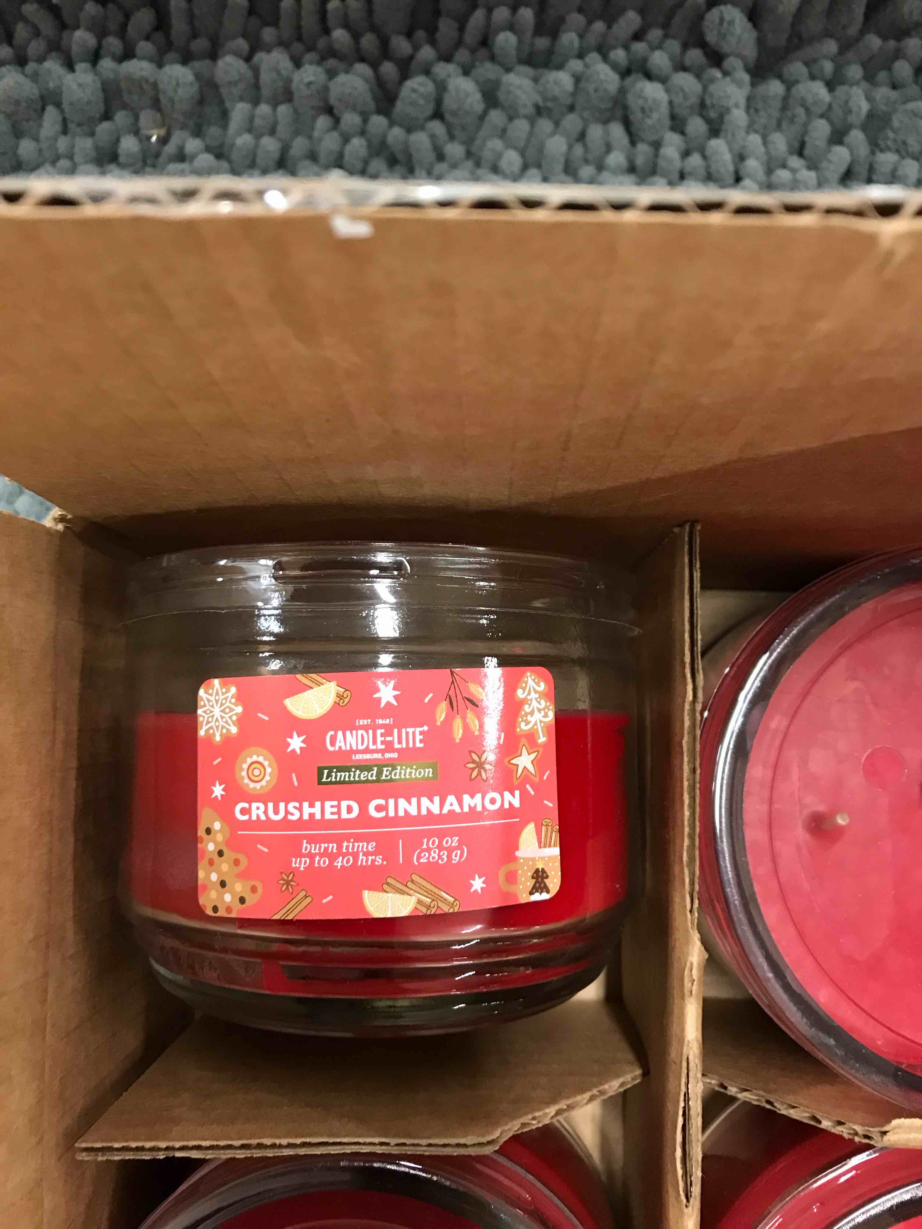 Condition photo showing New/Like New for Candle-Lite Crushed Cinnamon Candles.   Set of 4