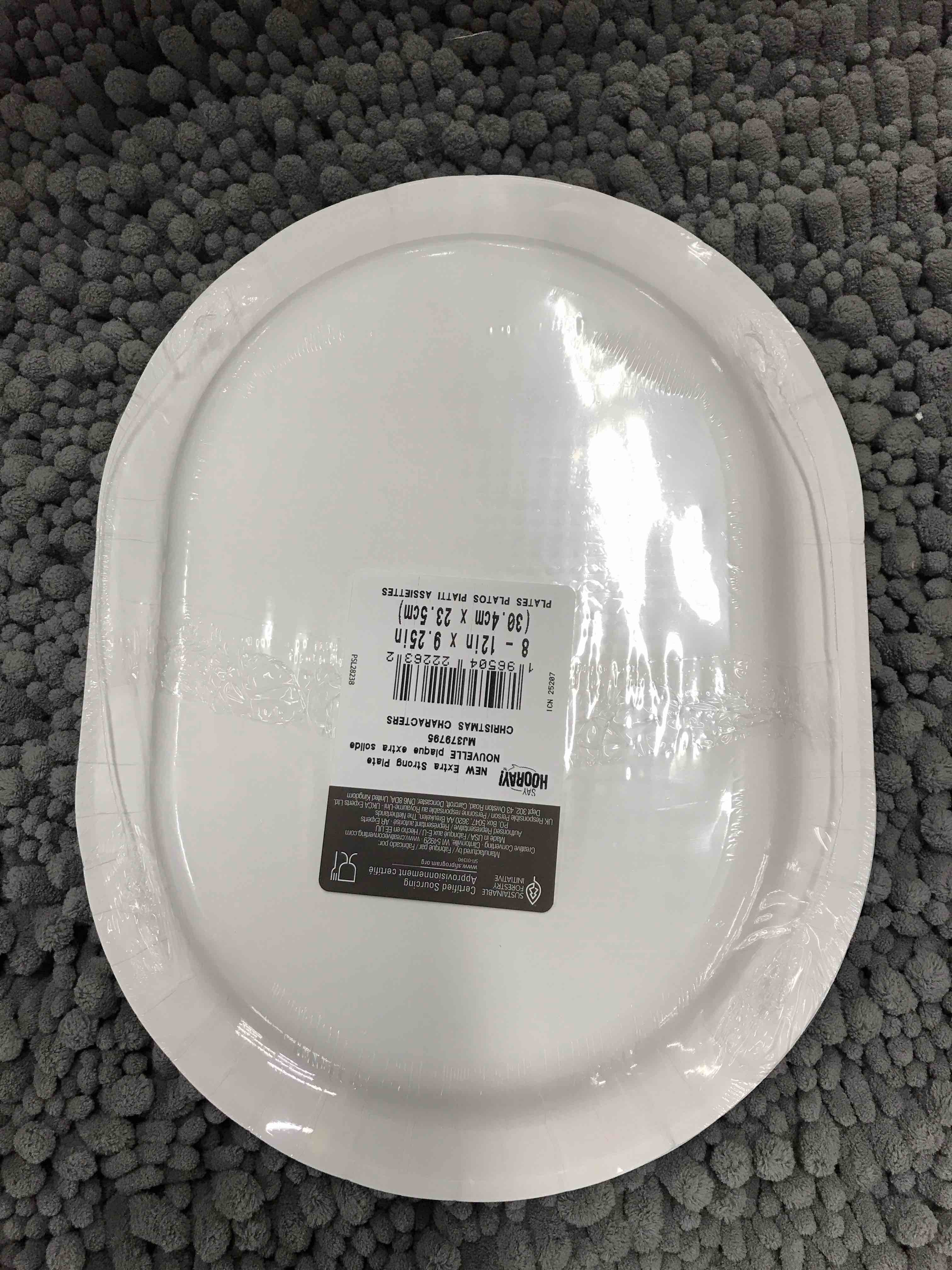 Condition photo showing New/Like New for 12 Sets of 8 Count Christmas Paper Plates 