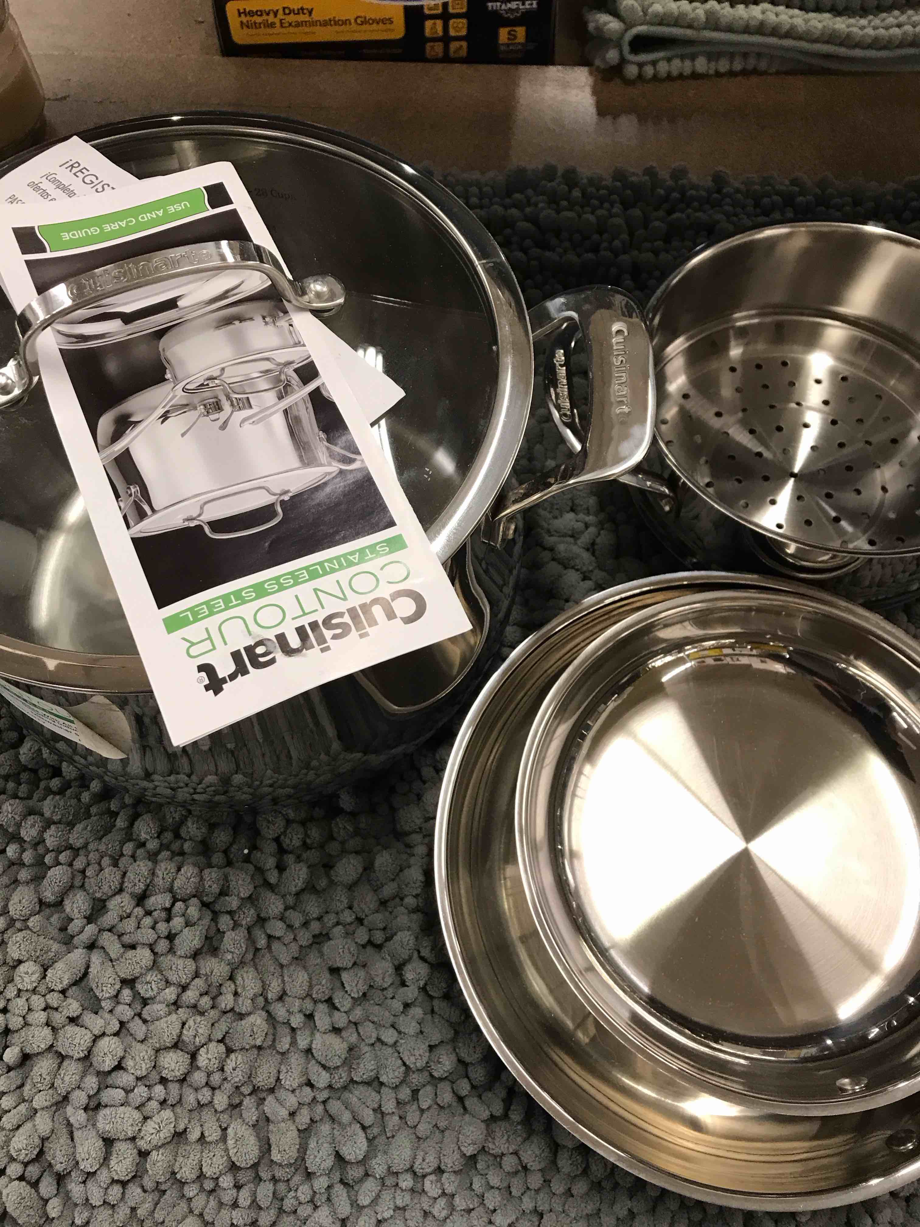 Condition photo showing As Is for Cuisinart 9 Piece Cookware Set