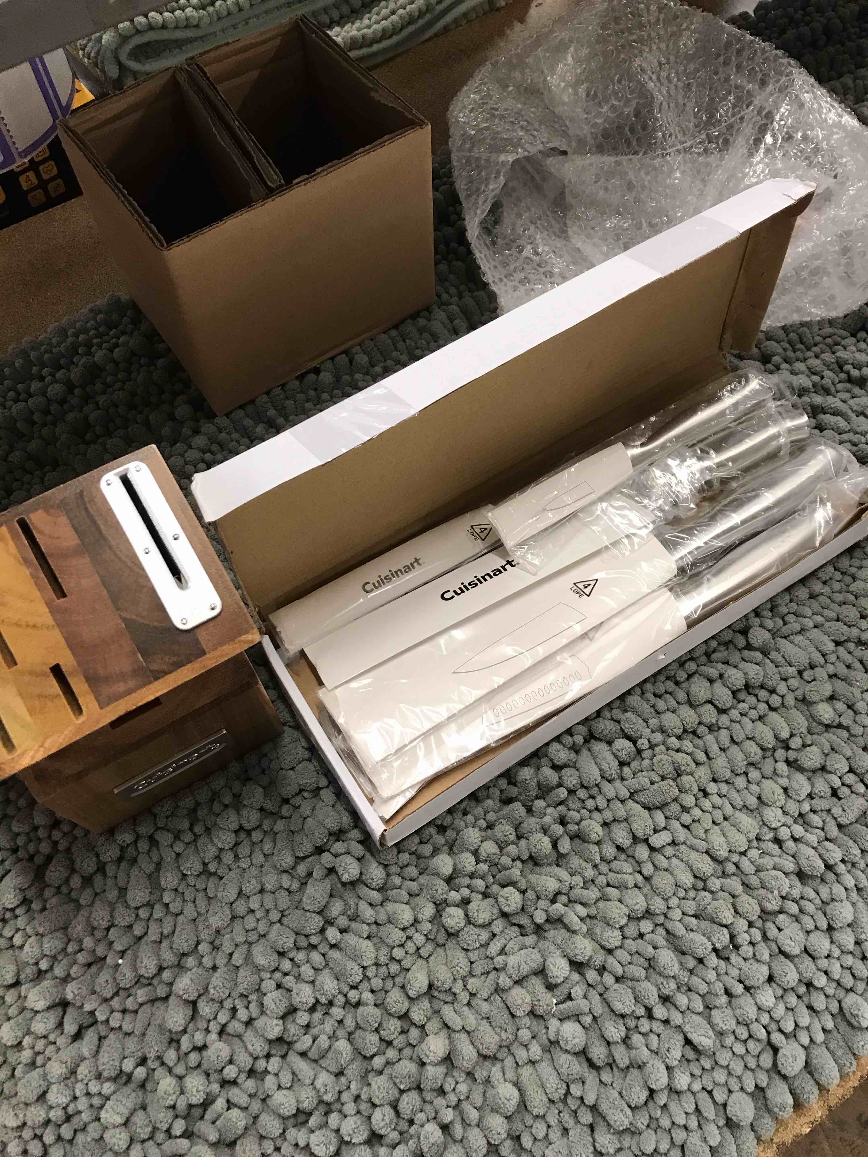 Condition photo showing As Is for Cuisinart 7 Pc Stainless Steel Essentials Cutlery Block Set with Built in Sharpener