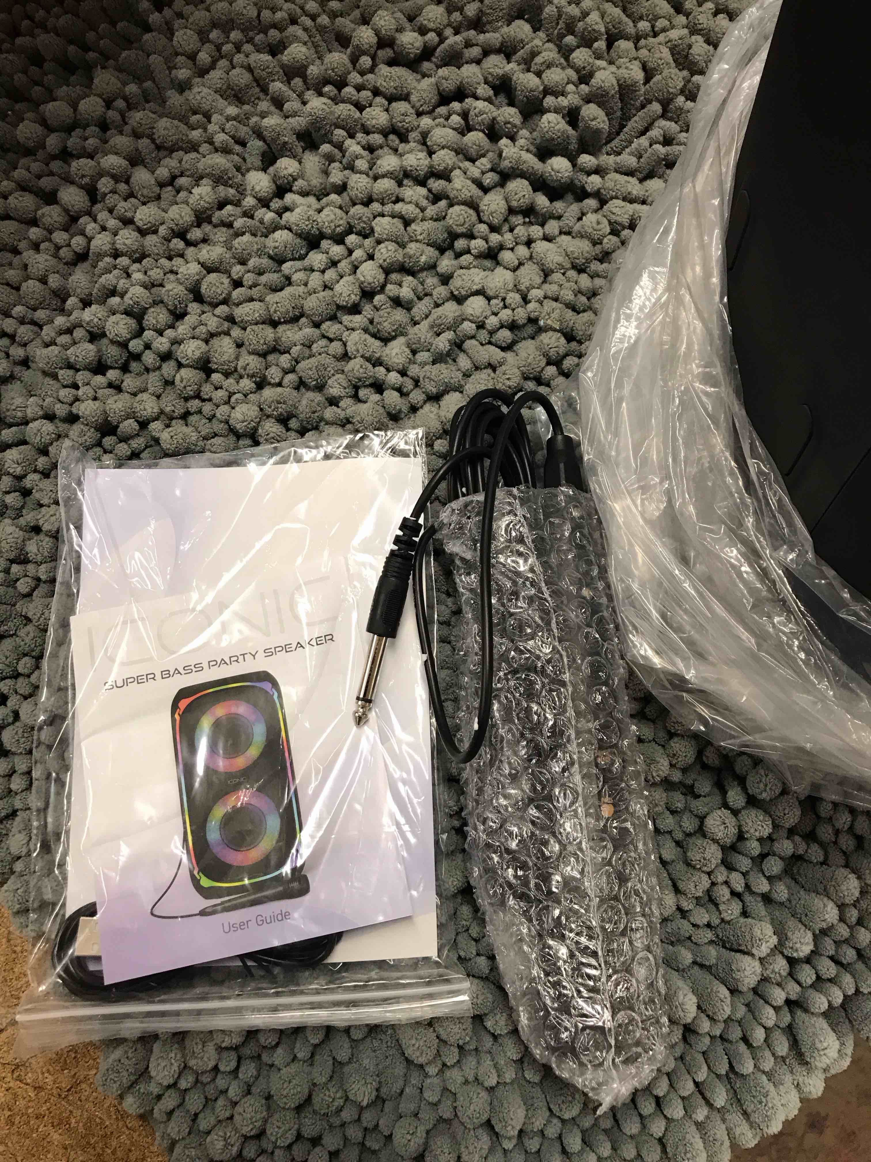 Condition photo showing As Is for Iconic Super Bass Party Speaker