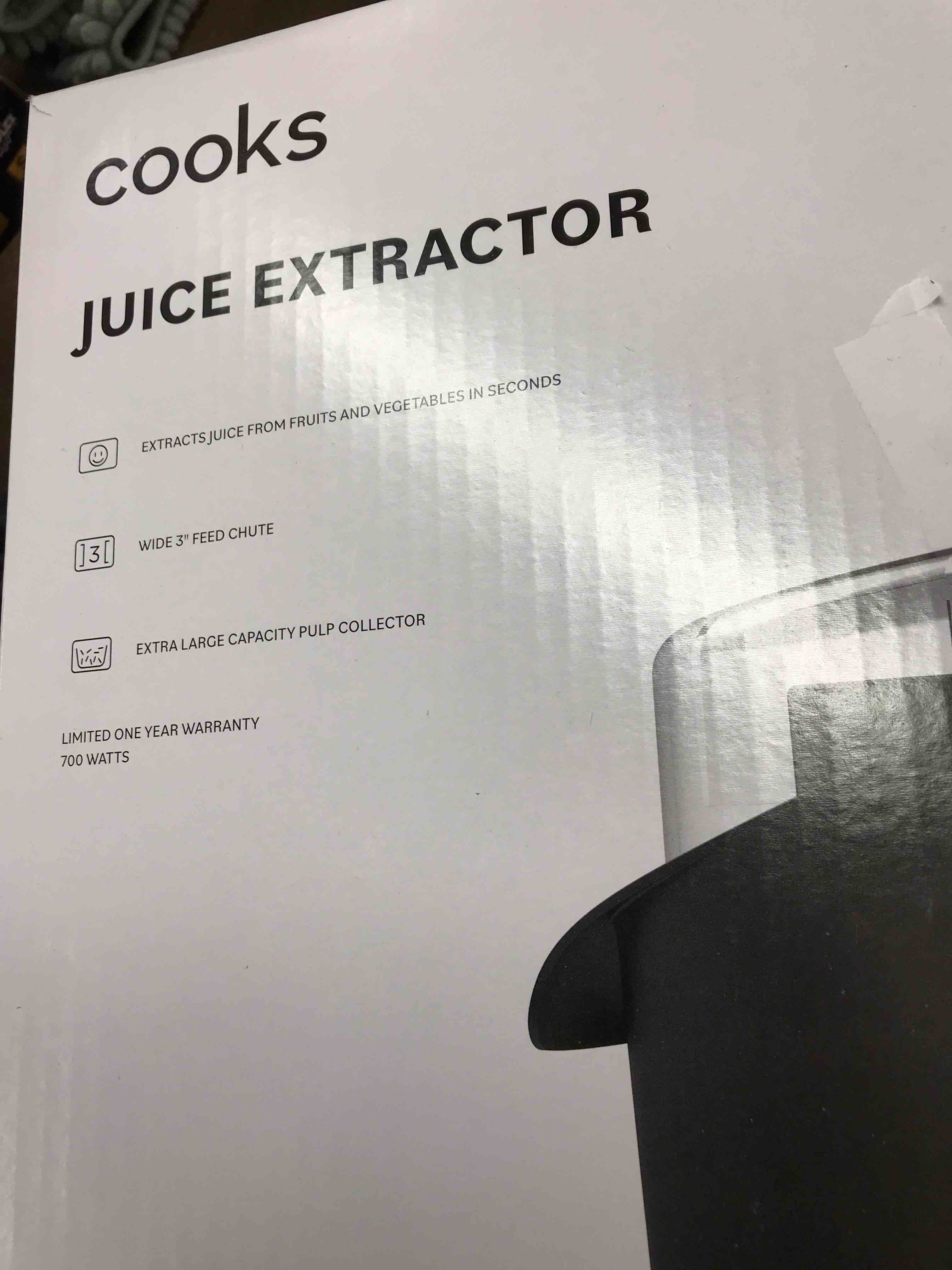 Condition photo showing As Is for cooks Juice Extractor