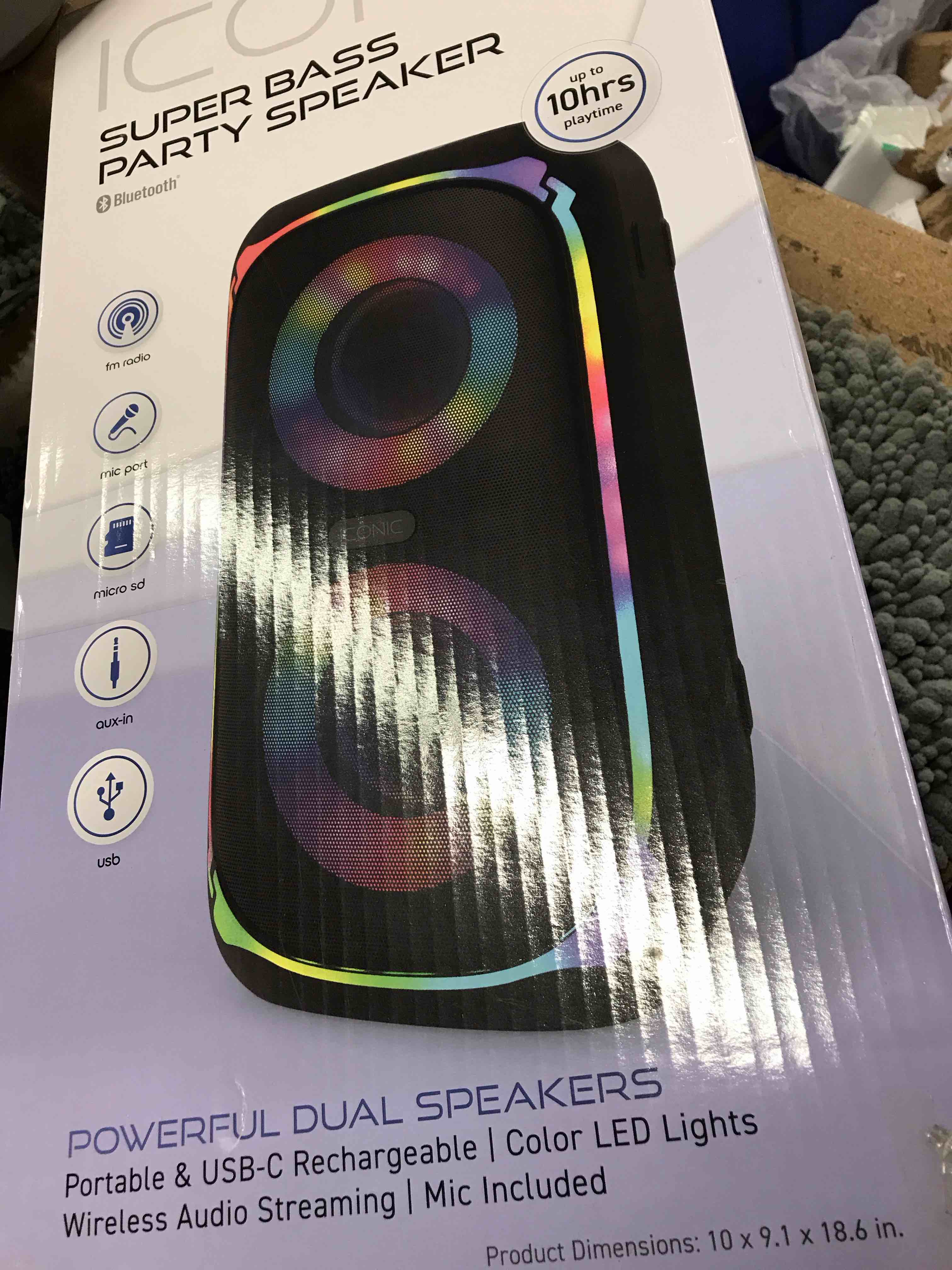 Iconic Super Bass Party Speaker