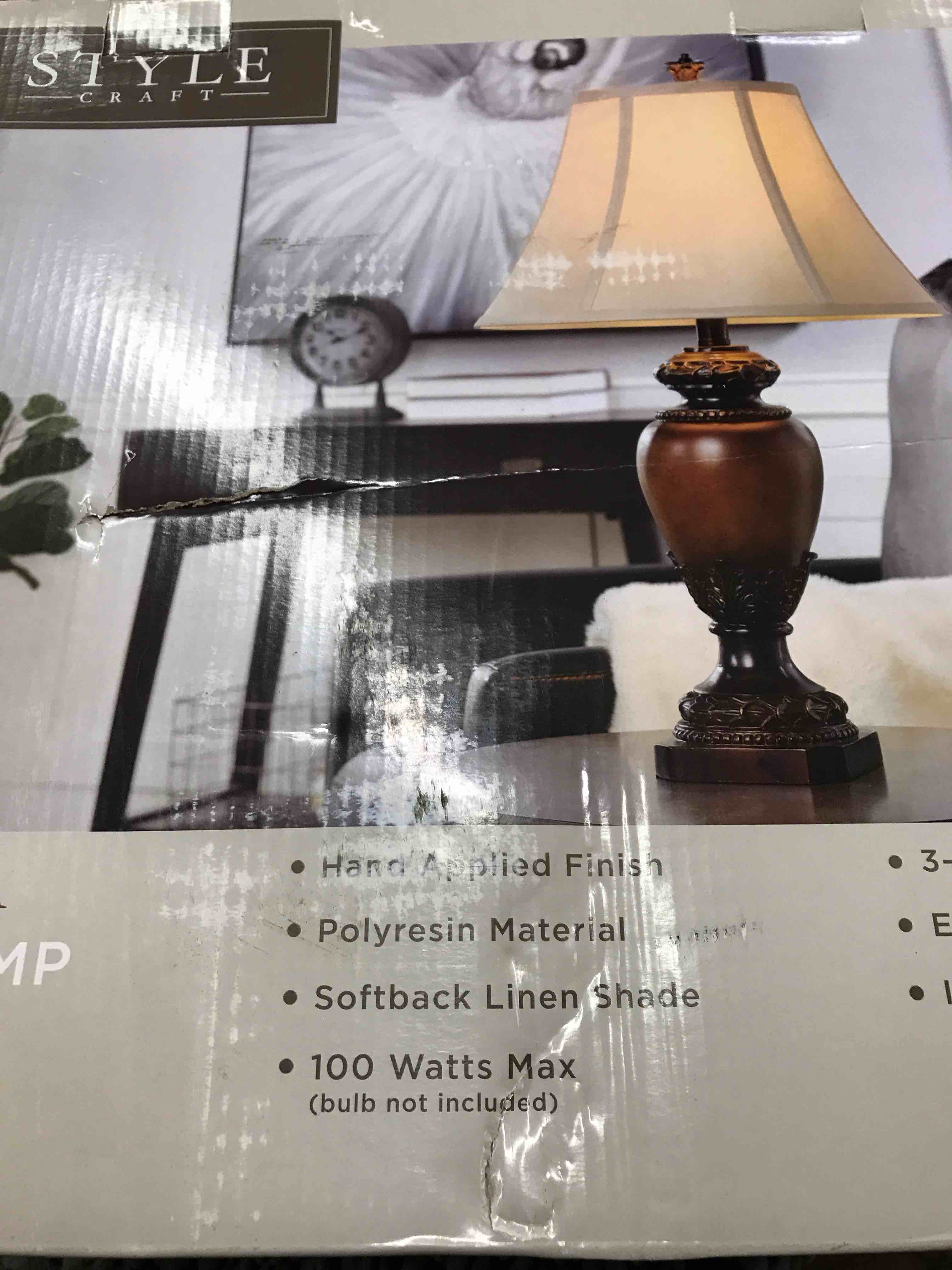Condition photo showing As Is for Style Craft Table Lamp