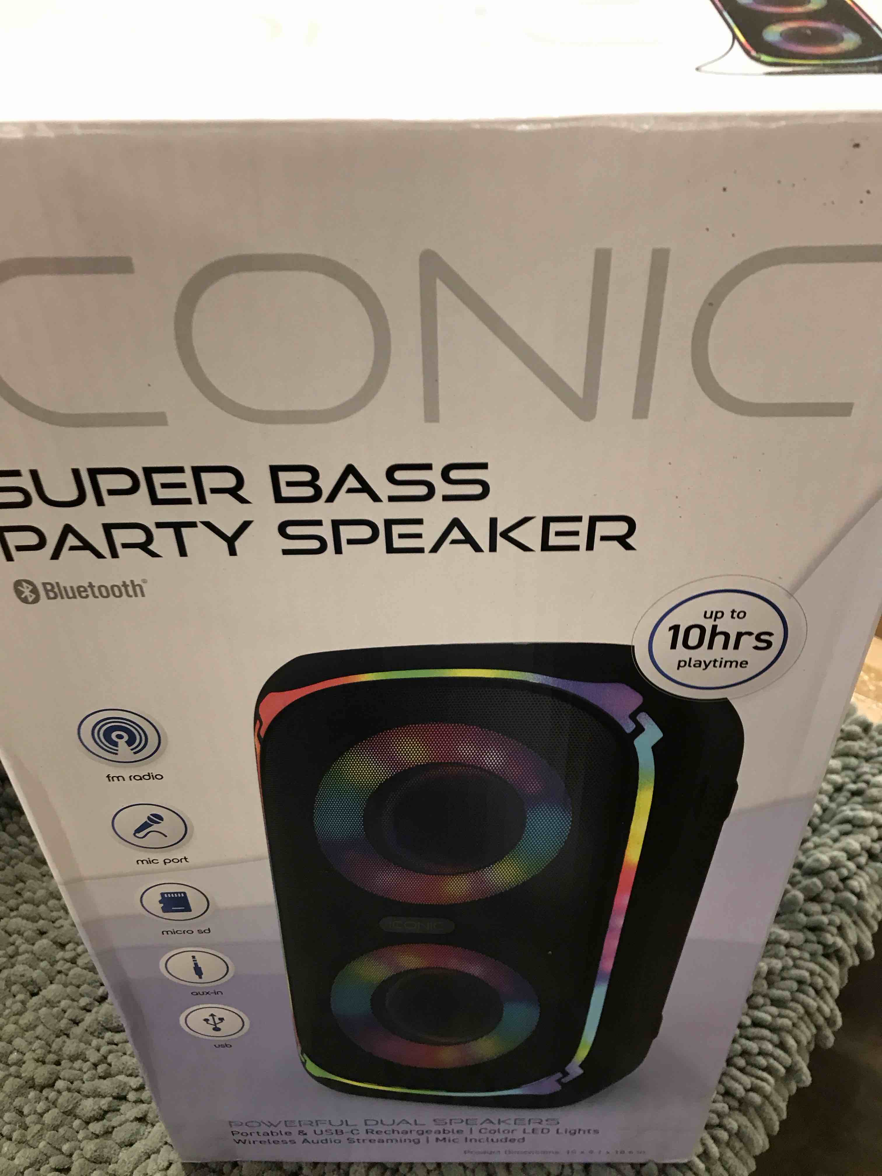Iconic Super Bass Party Speaker