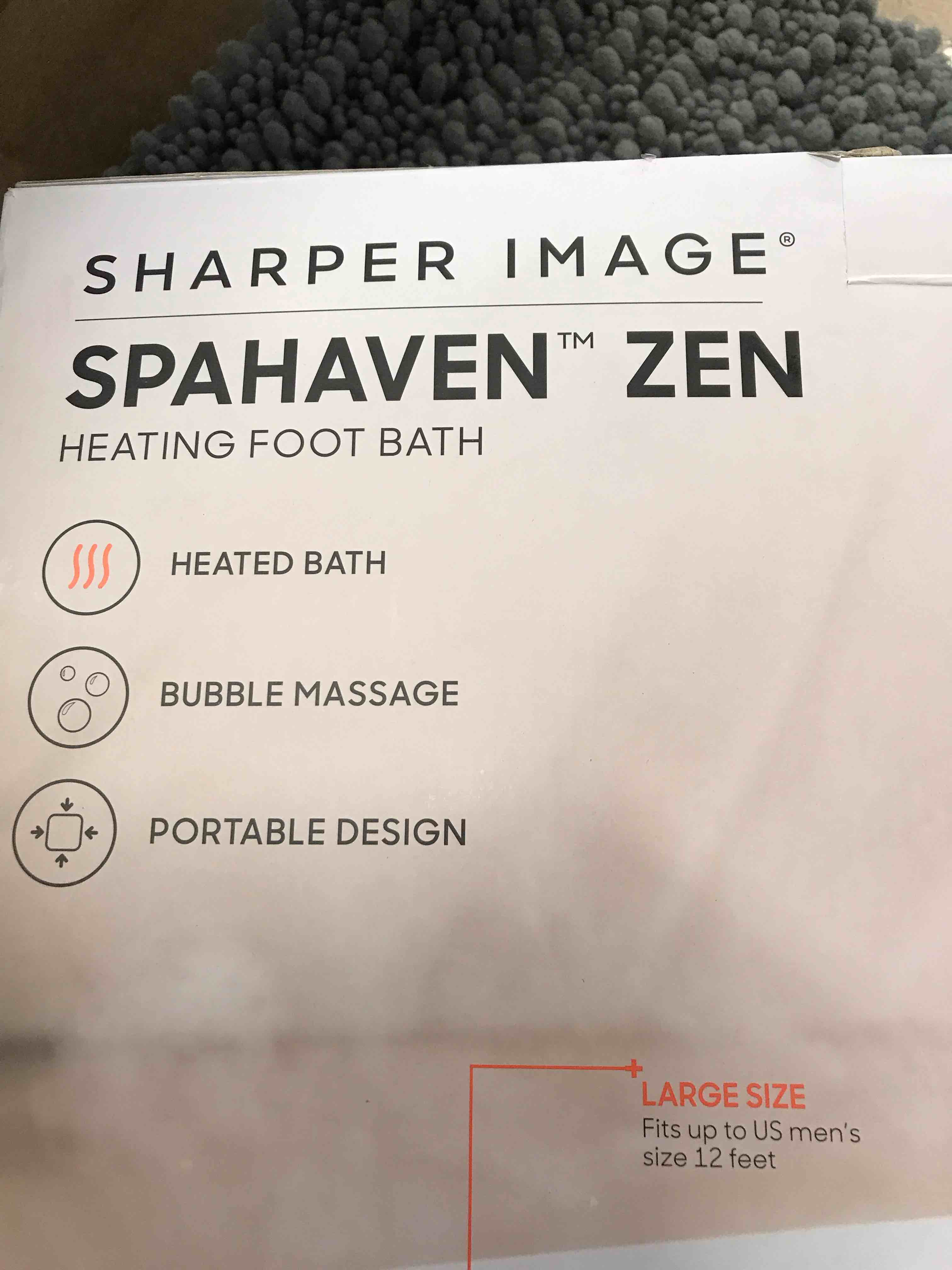 Condition photo showing As Is for Sharper Image Heating Foot Bath