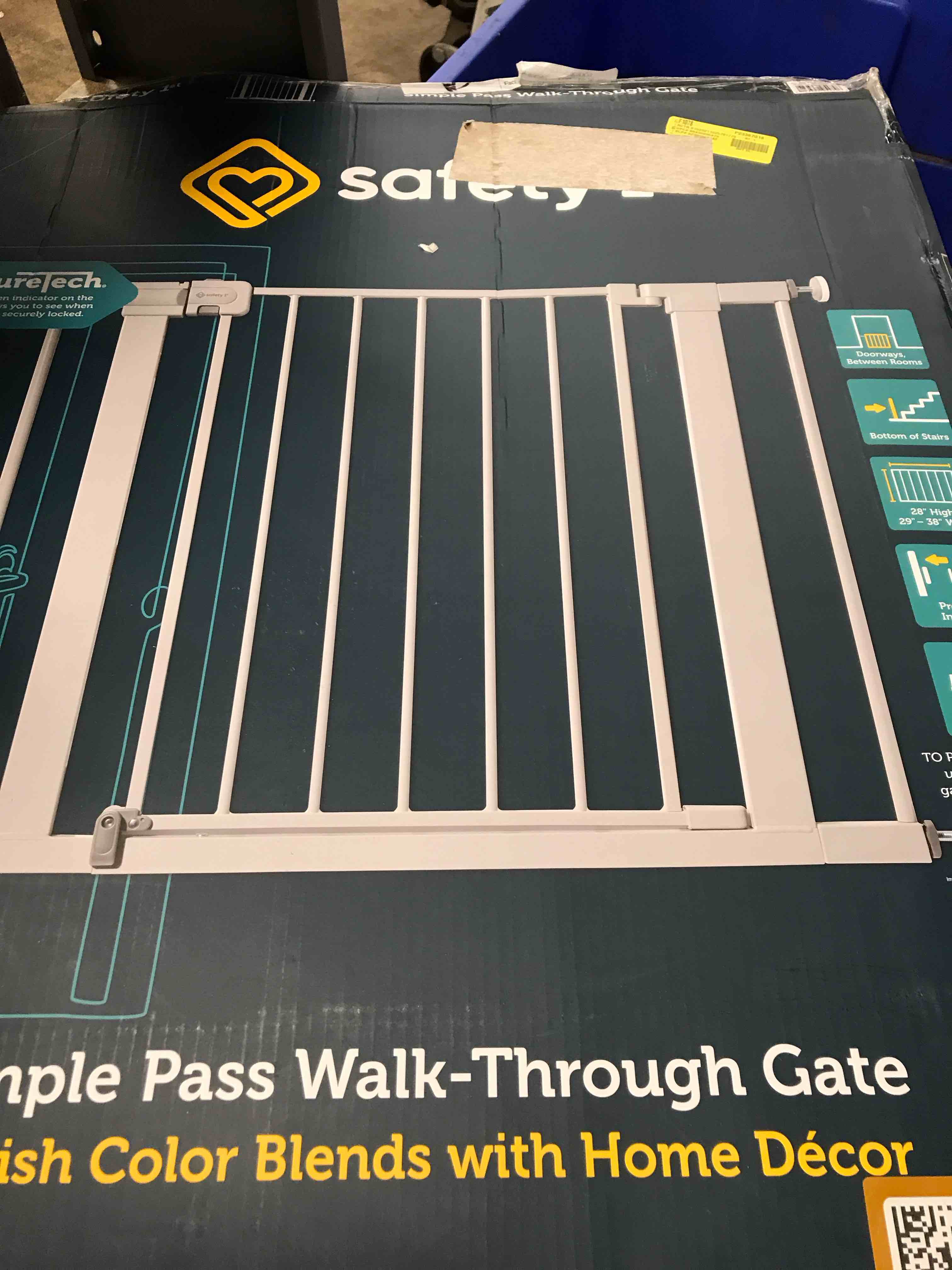 Condition photo showing As Is for Safety 1?? Simple Pass Walk-Through Gate Grey