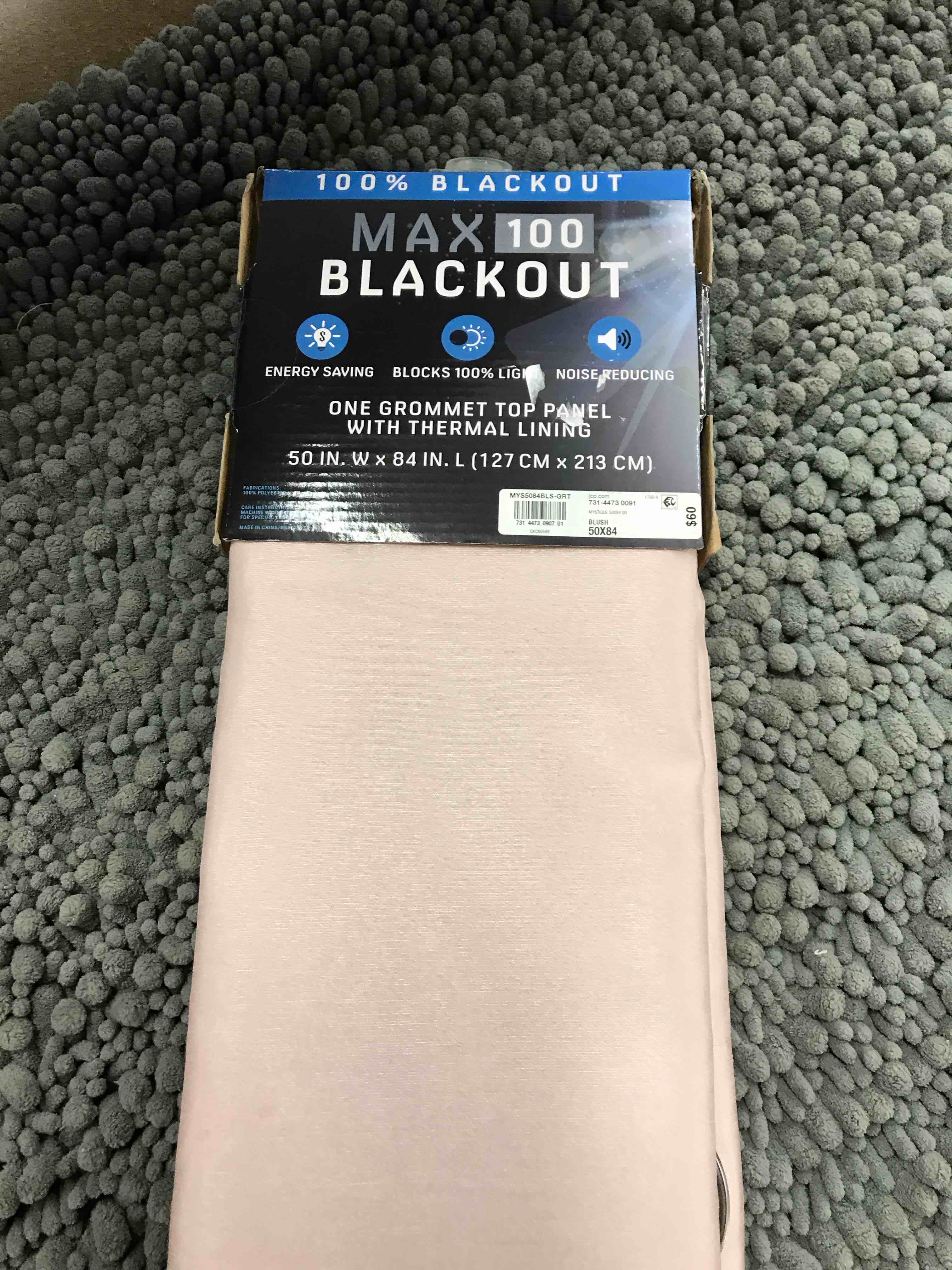 Condition photo showing Good Condition for One Panel Blackout Curtain.   50x84”
