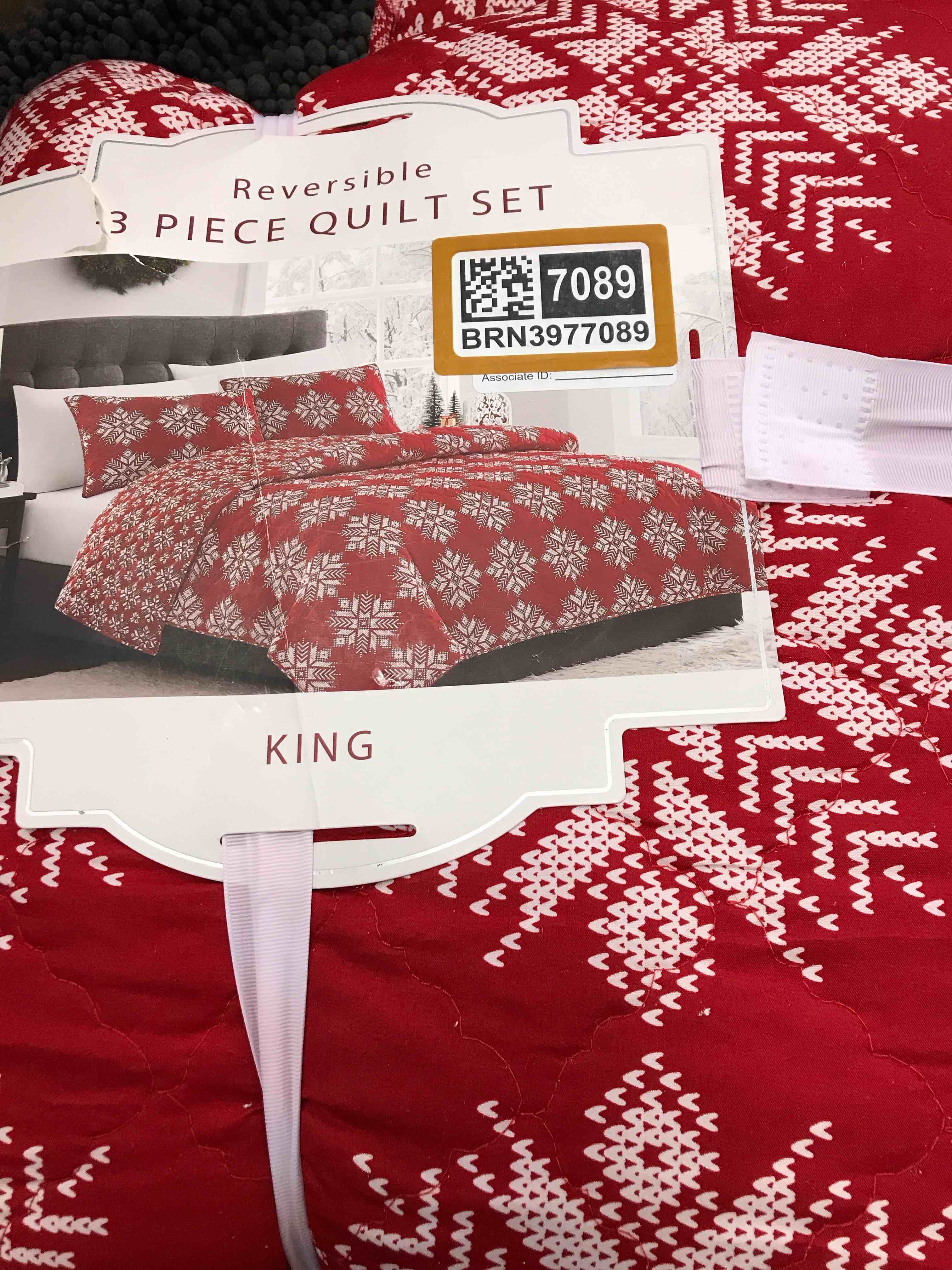 Condition photo showing As Is for King Quilt