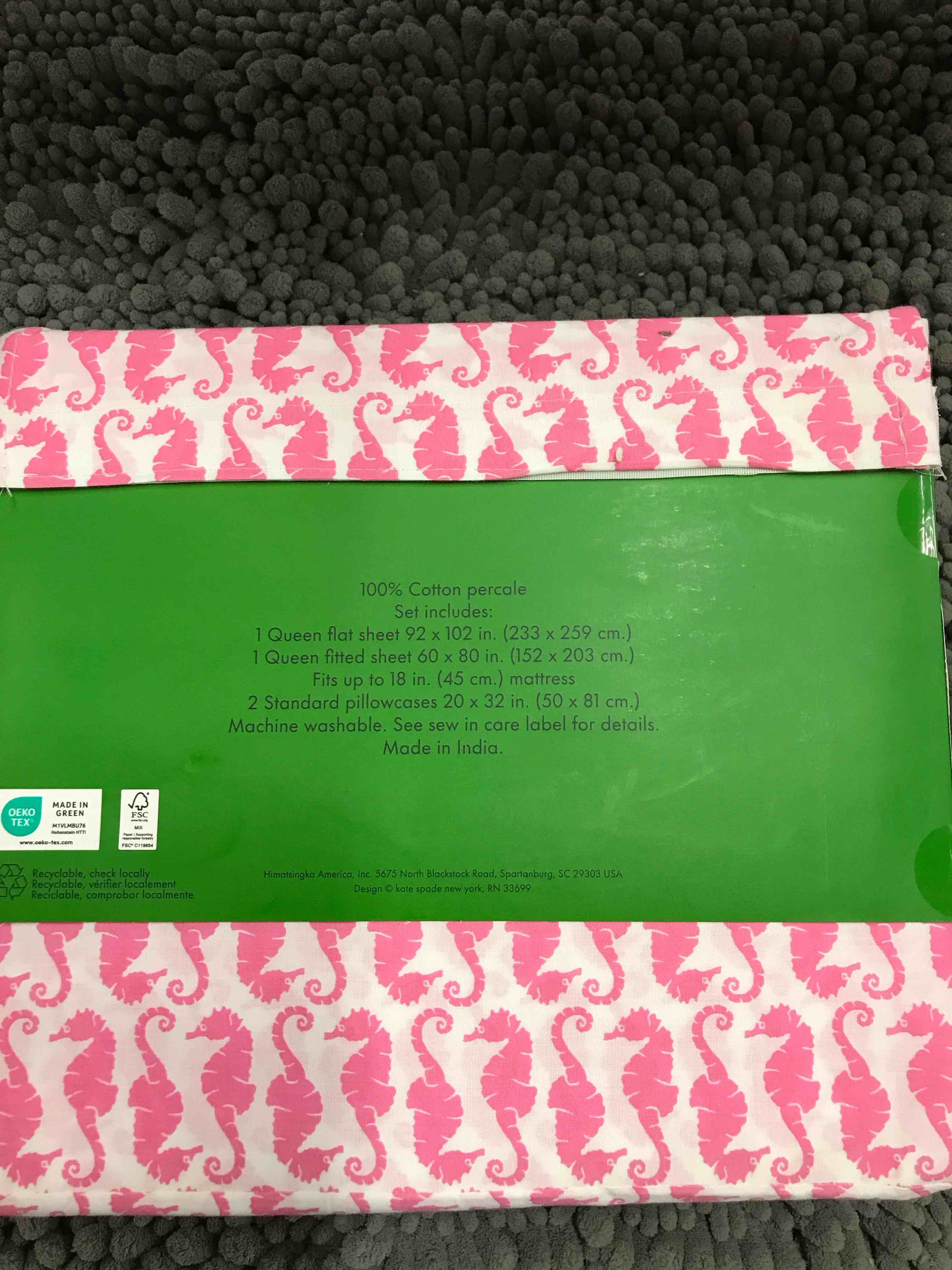 Condition photo showing New/Like New for Kate Spade Queen Sheet Set