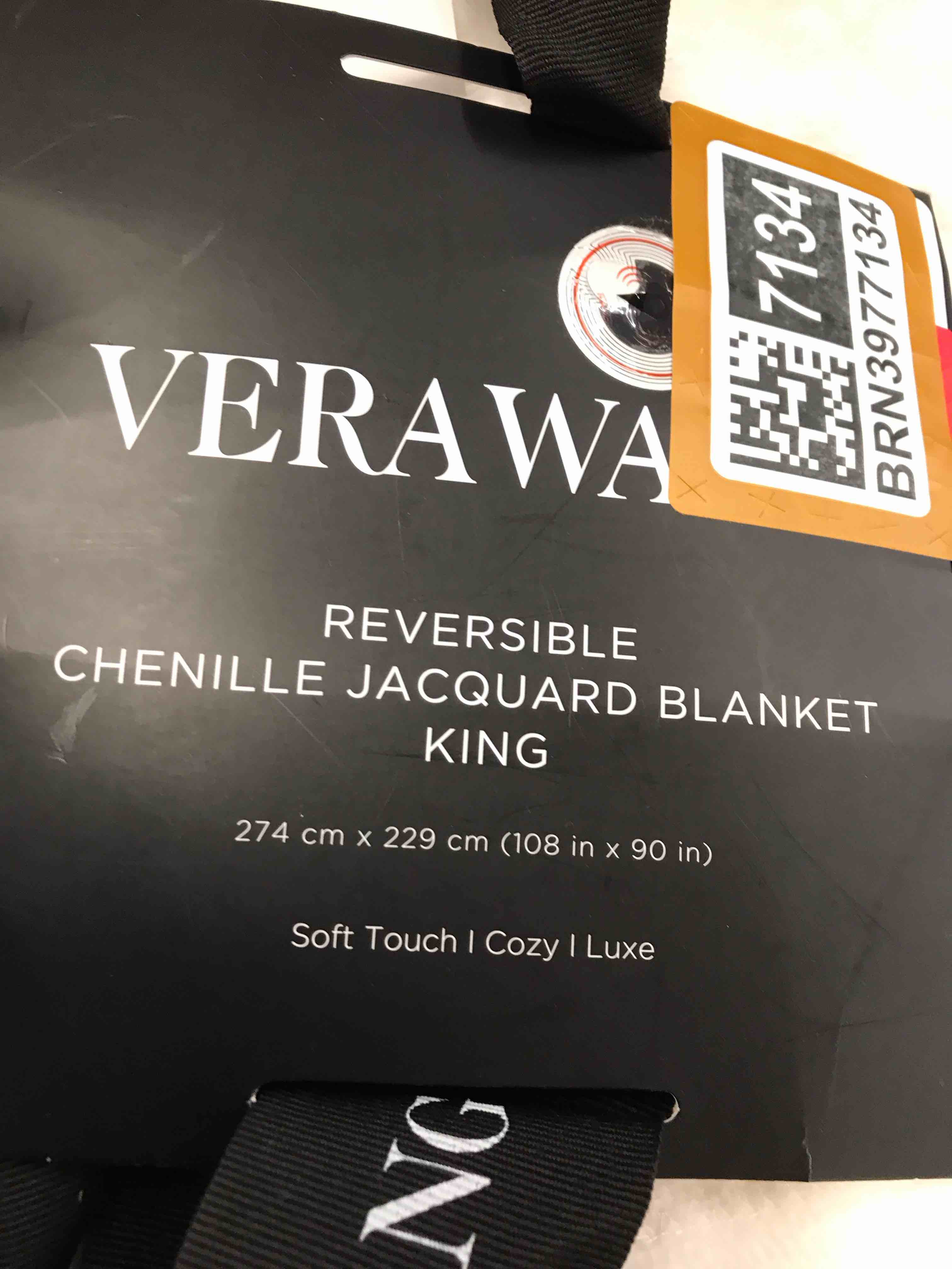 Condition photo showing As Is for Vera Wang King Blanket