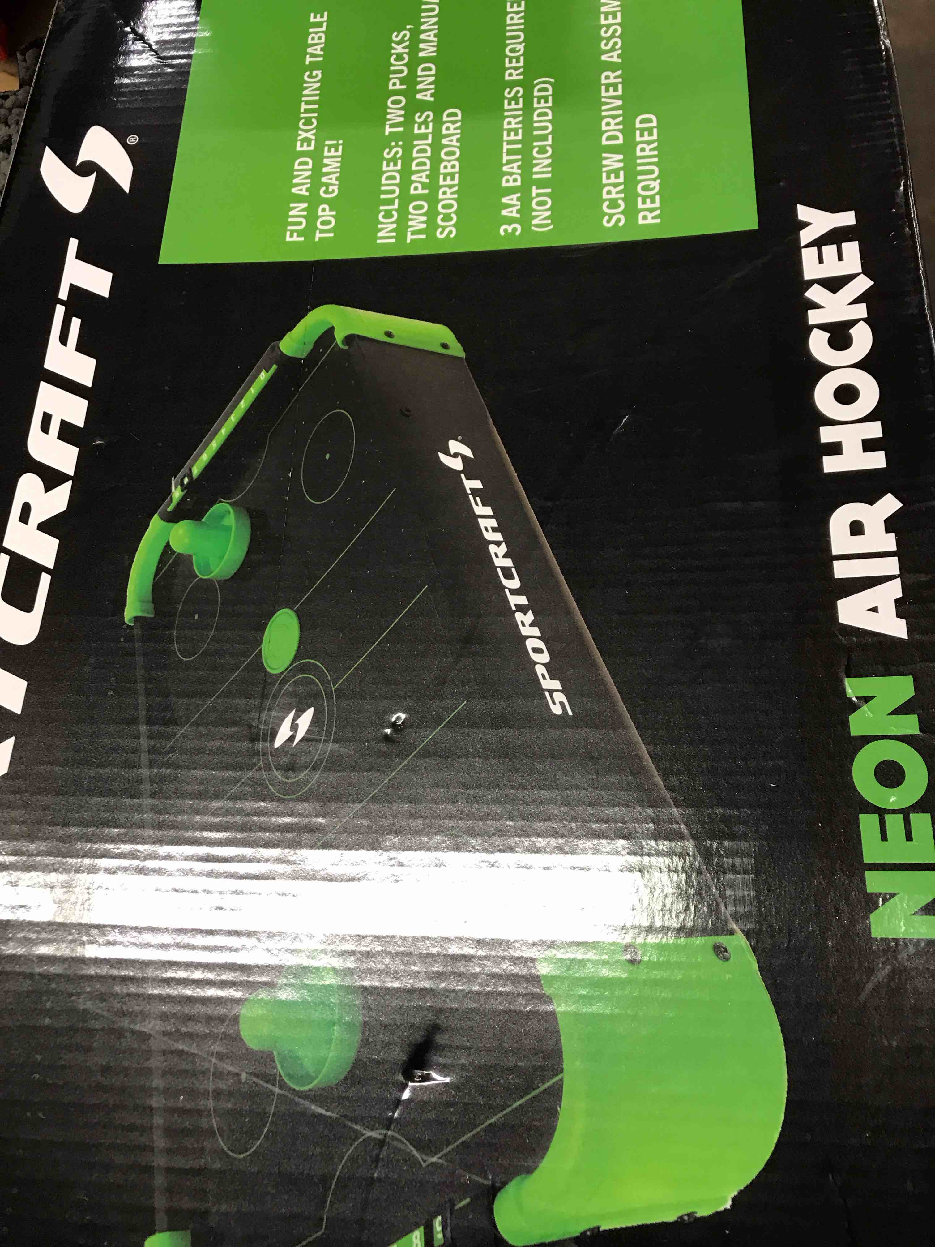 Condition photo showing As Is for Neon Air Hockey