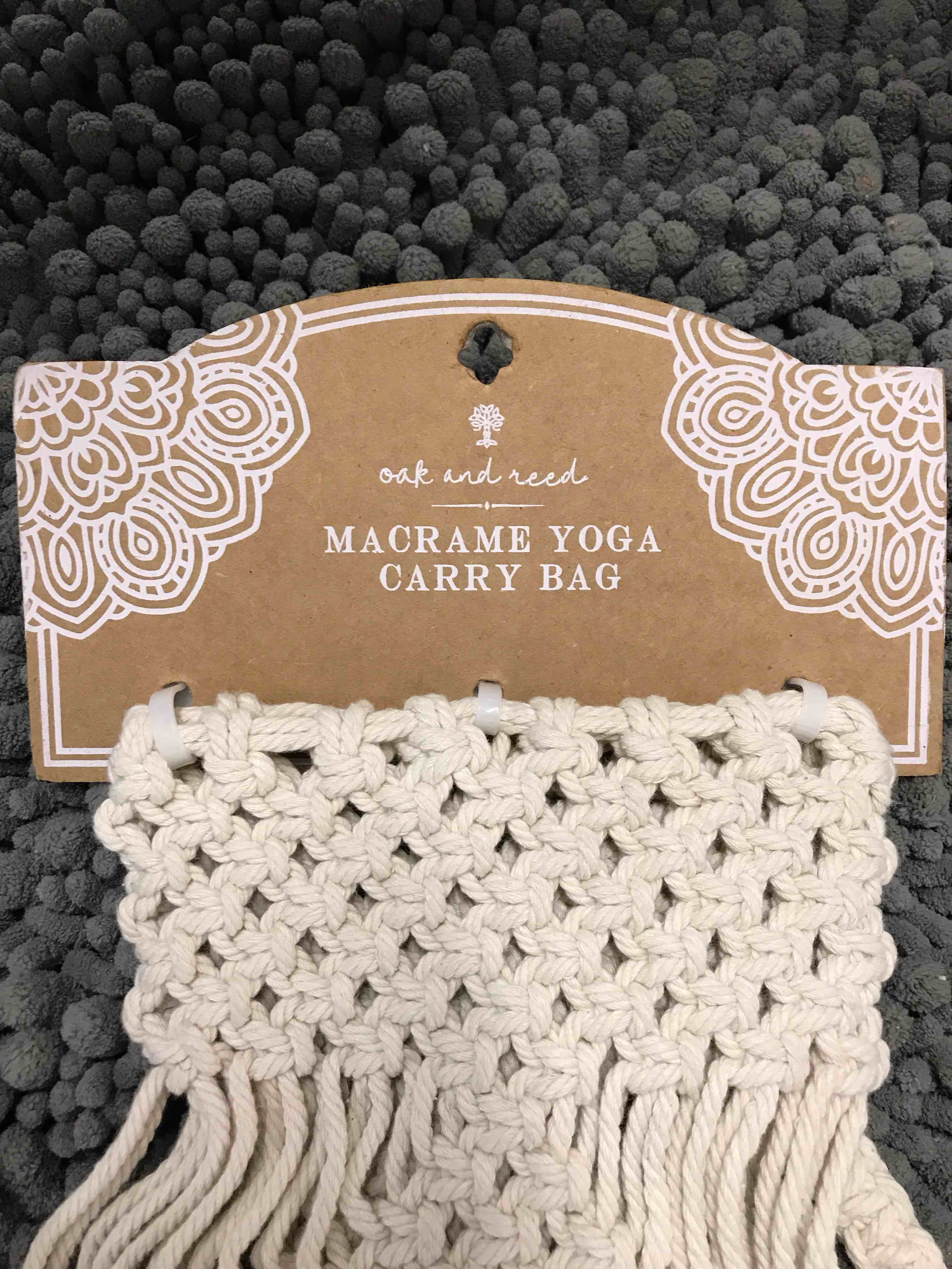 Condition photo showing As Is for Macrame Yoga Carry Bag