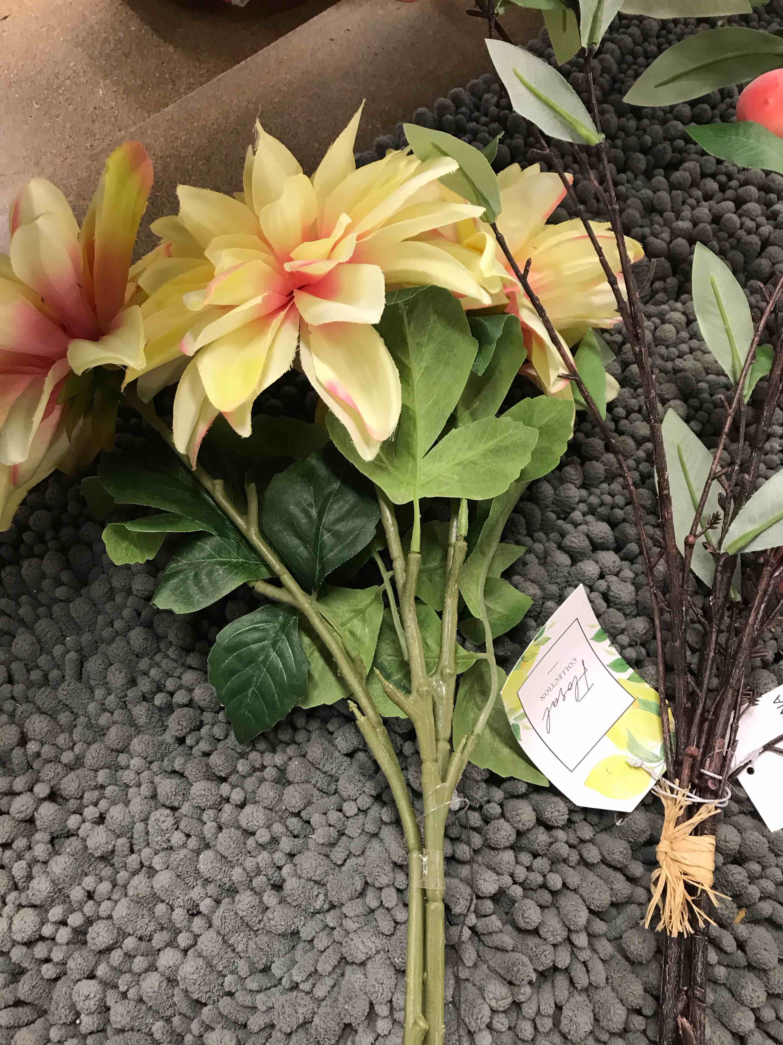 Condition photo showing As Is for Set of 3 Artificial Flowers