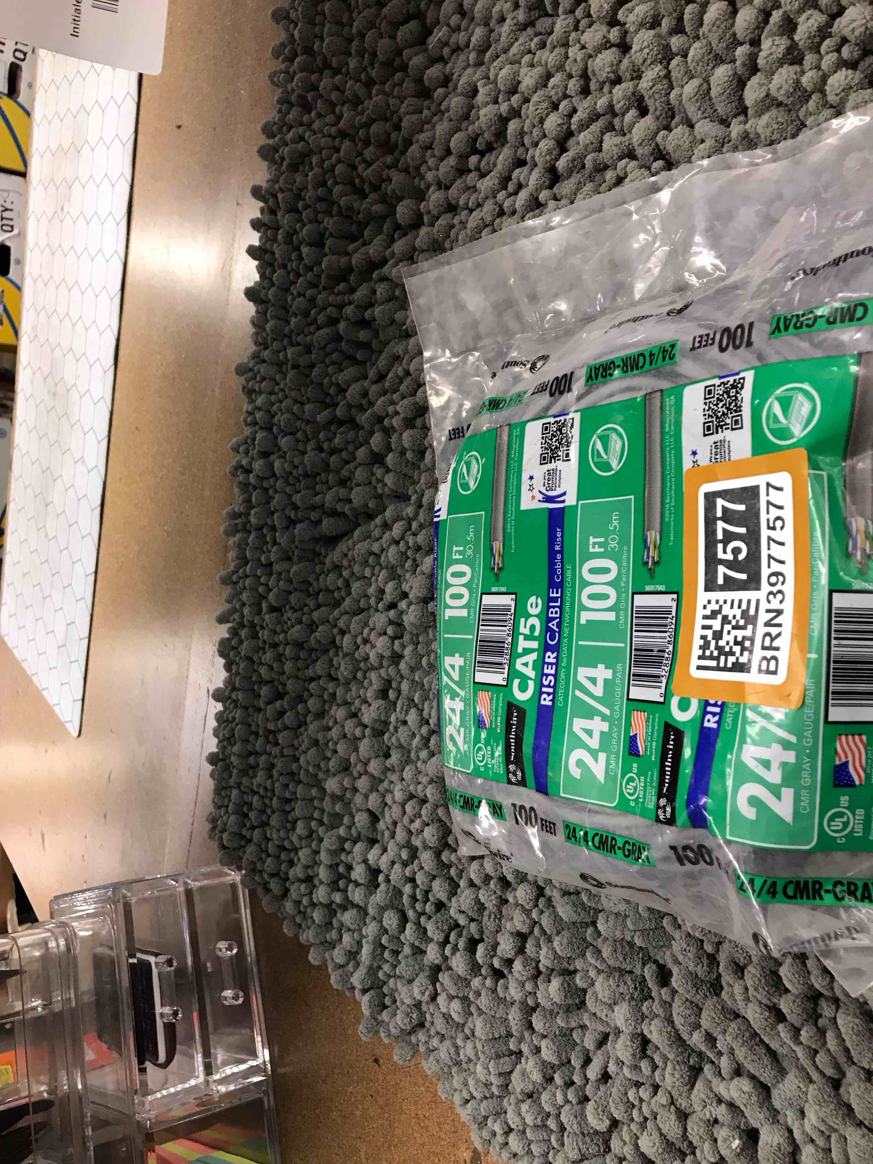 Condition photo showing As Is for 100 ft riser cable