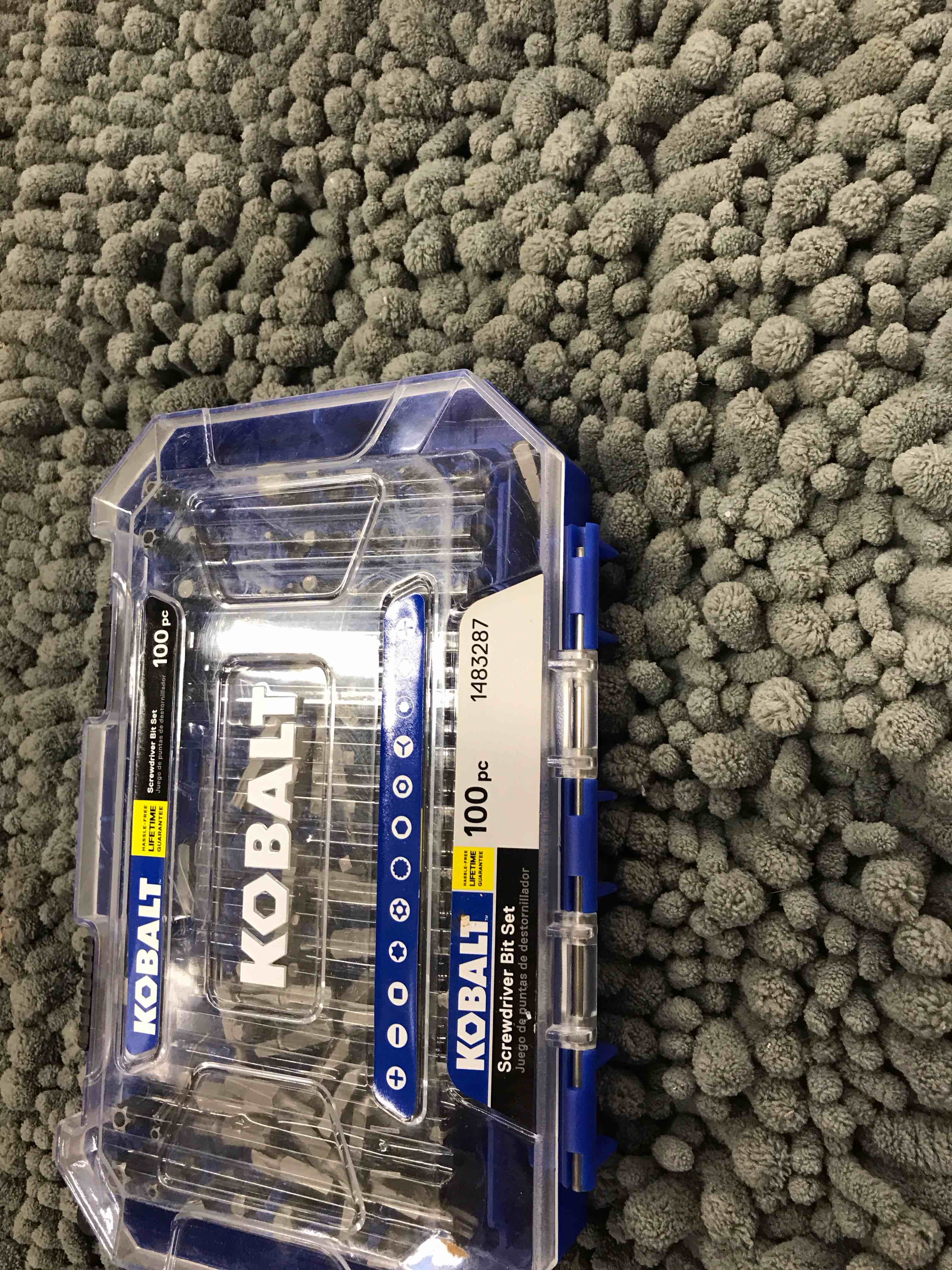 Condition photo showing As Is for Kobalt 100 piece screwdriver bit set
