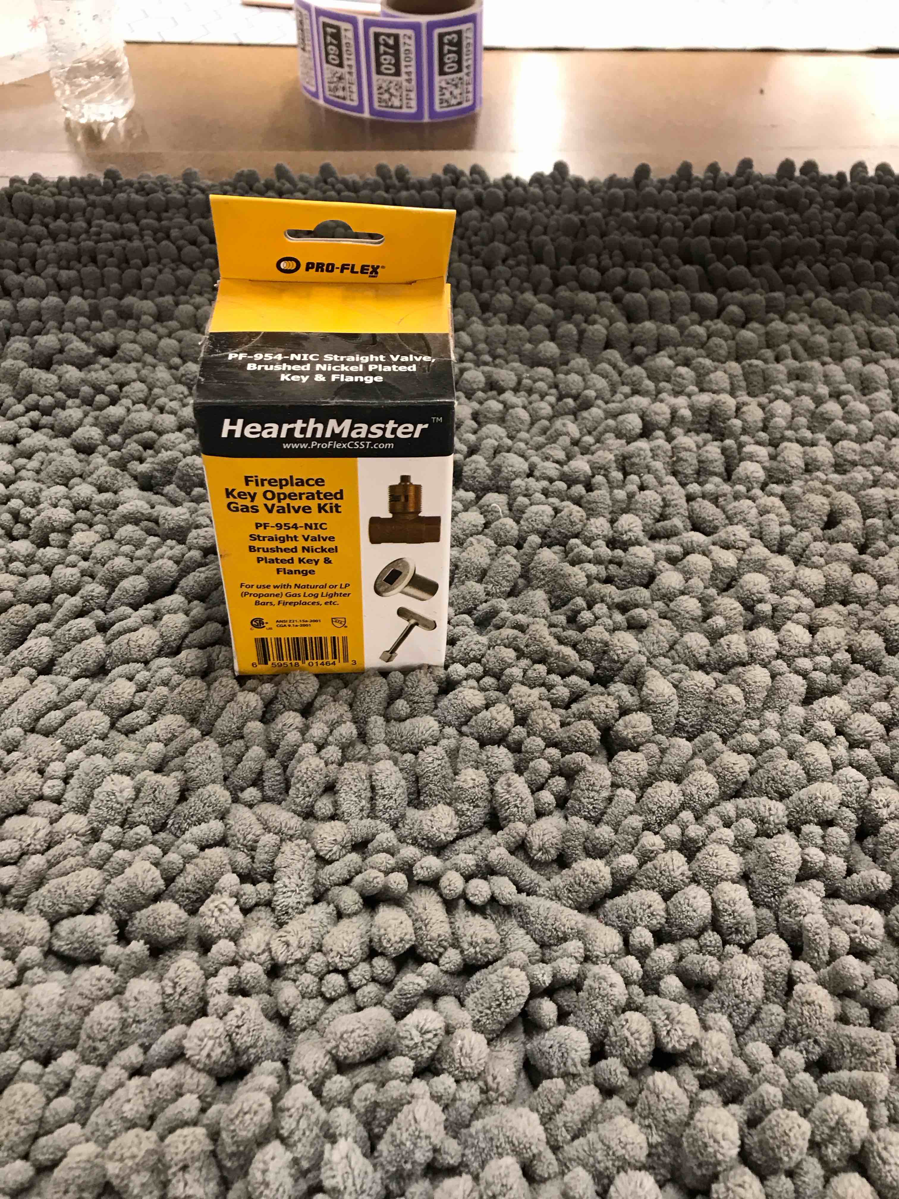 fireplace key operated gas valve kit