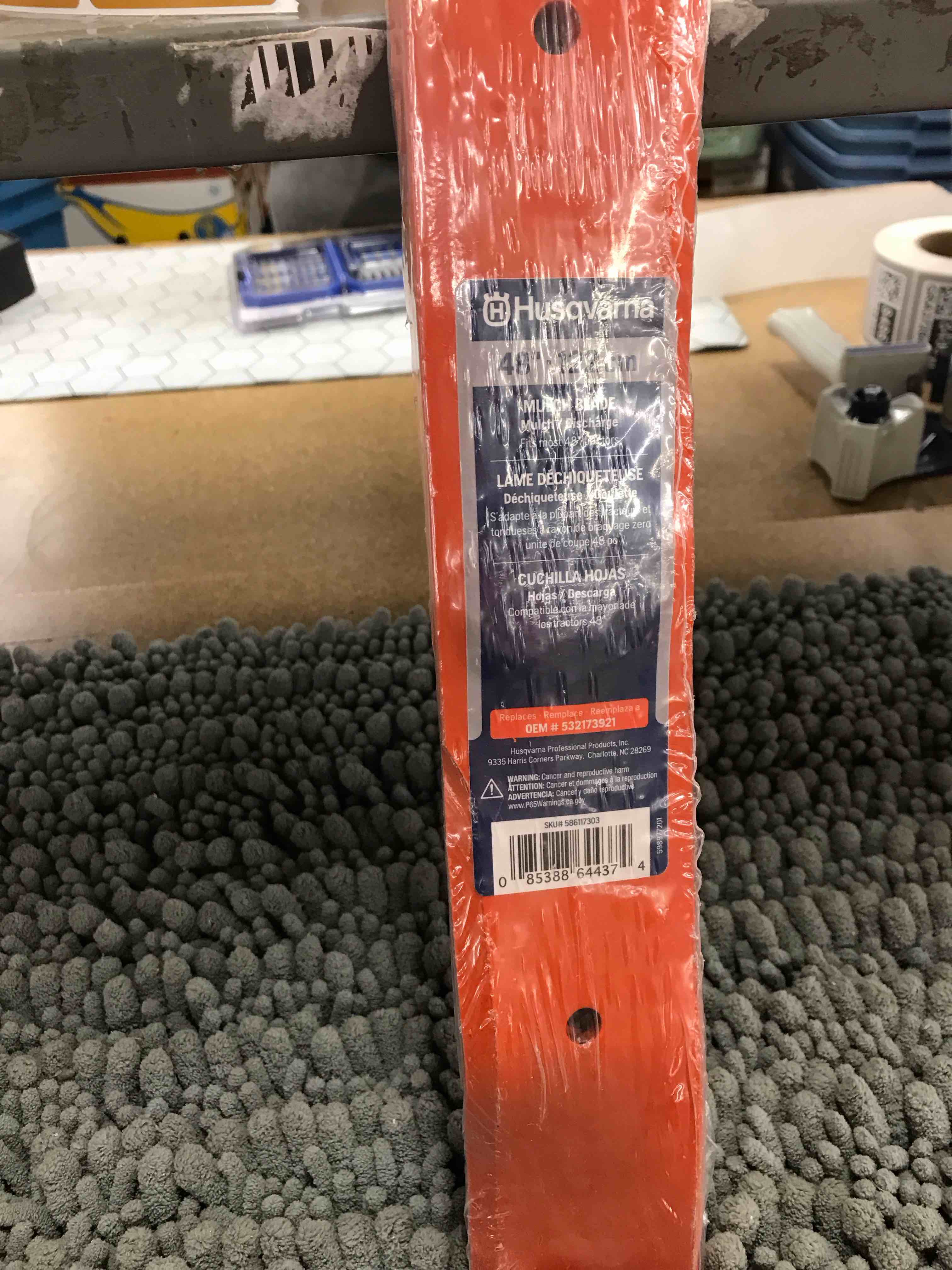 Condition photo showing As Is for husqvarna blades