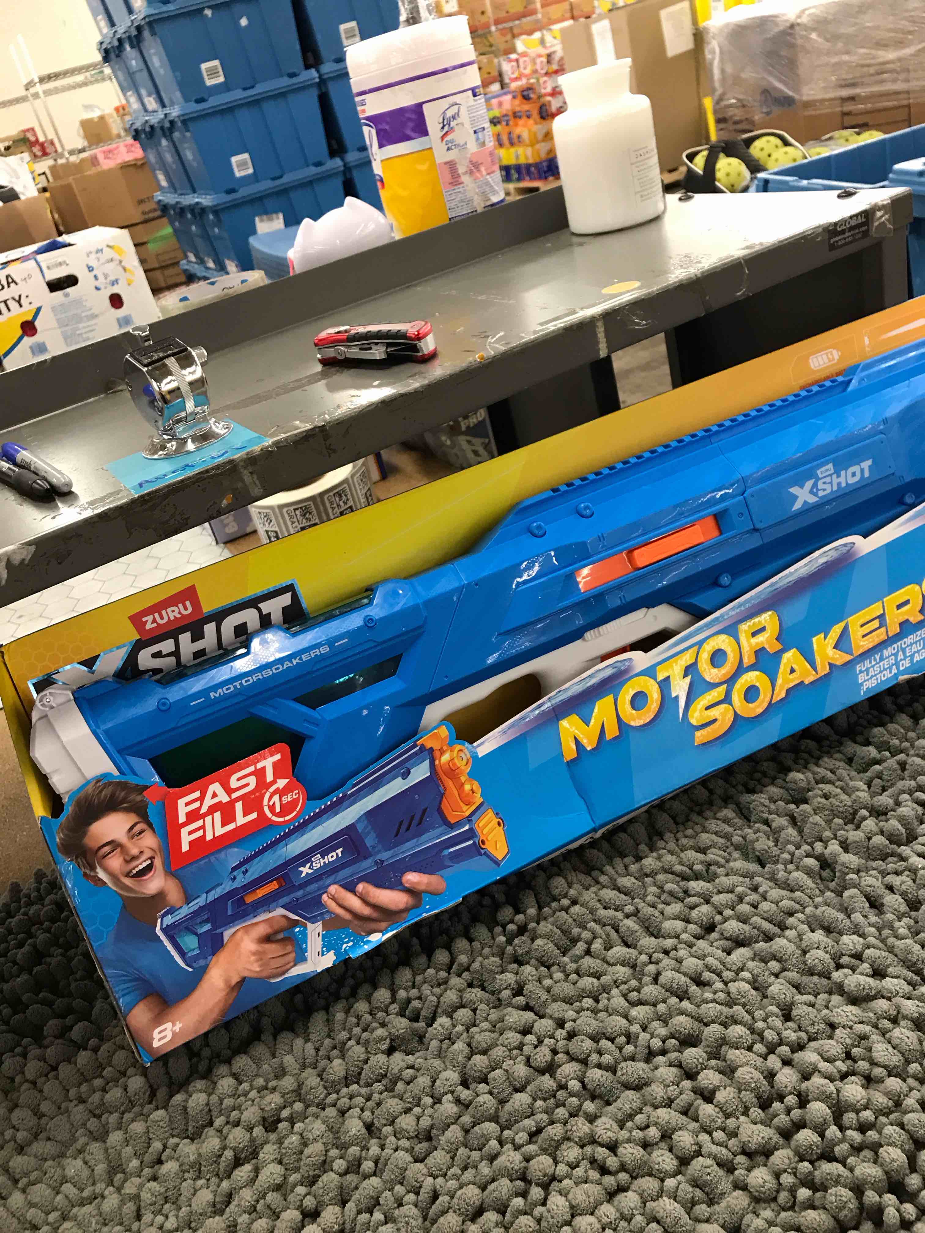 Condition photo showing As Is for motor soakers water gun