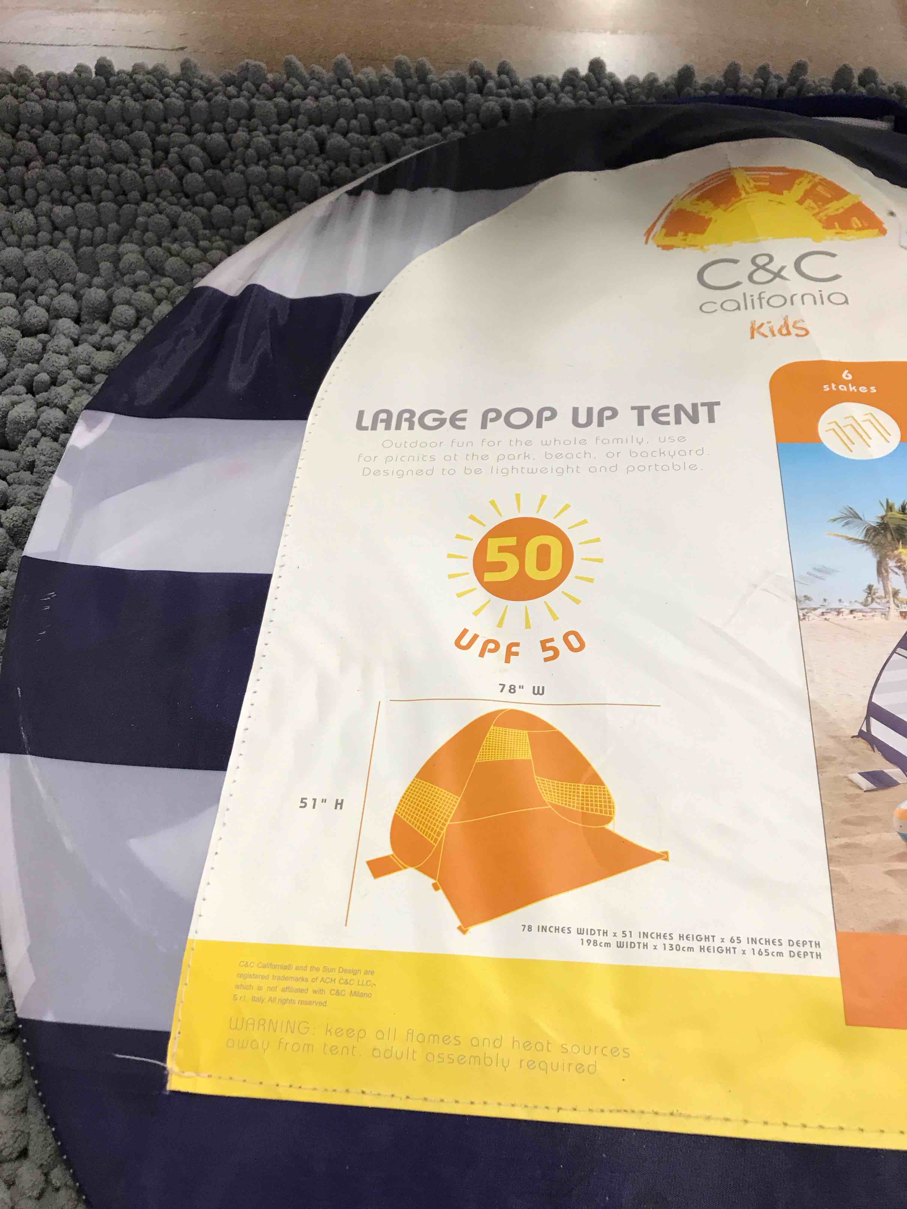 Condition photo showing As Is for kids pop up tent