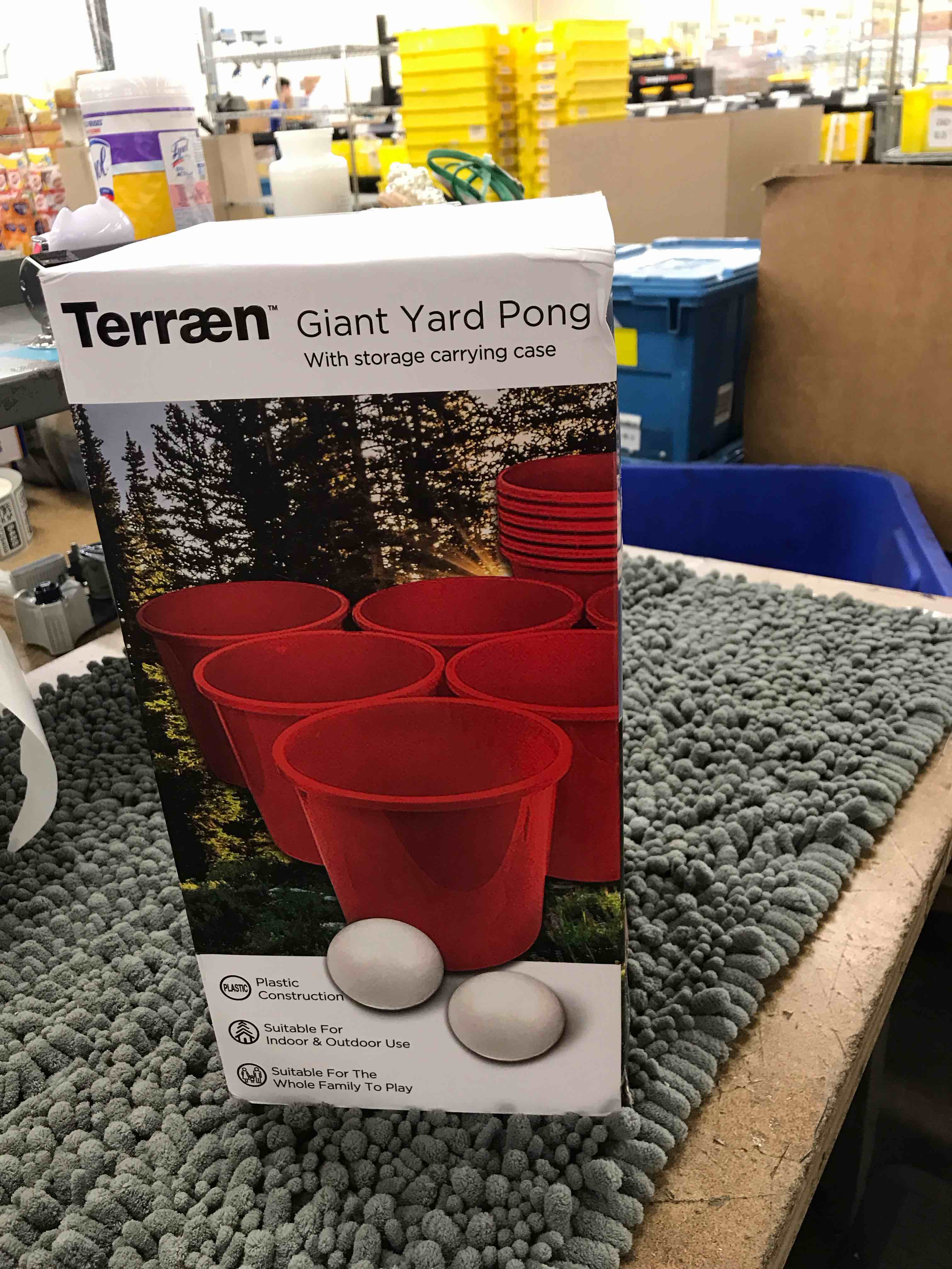 Condition photo showing As Is for giant yard pong