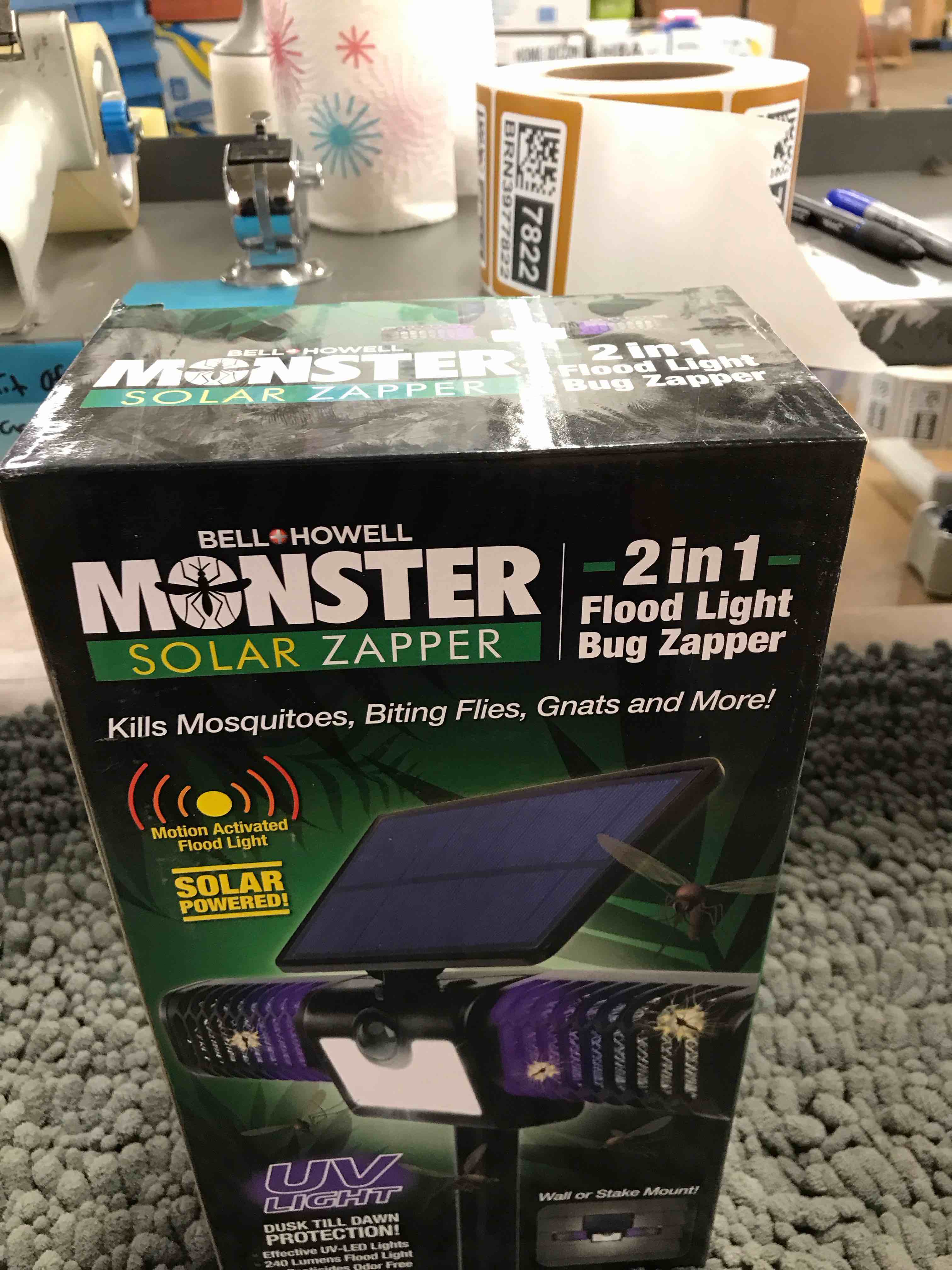 Condition photo showing As Is for solar zapper