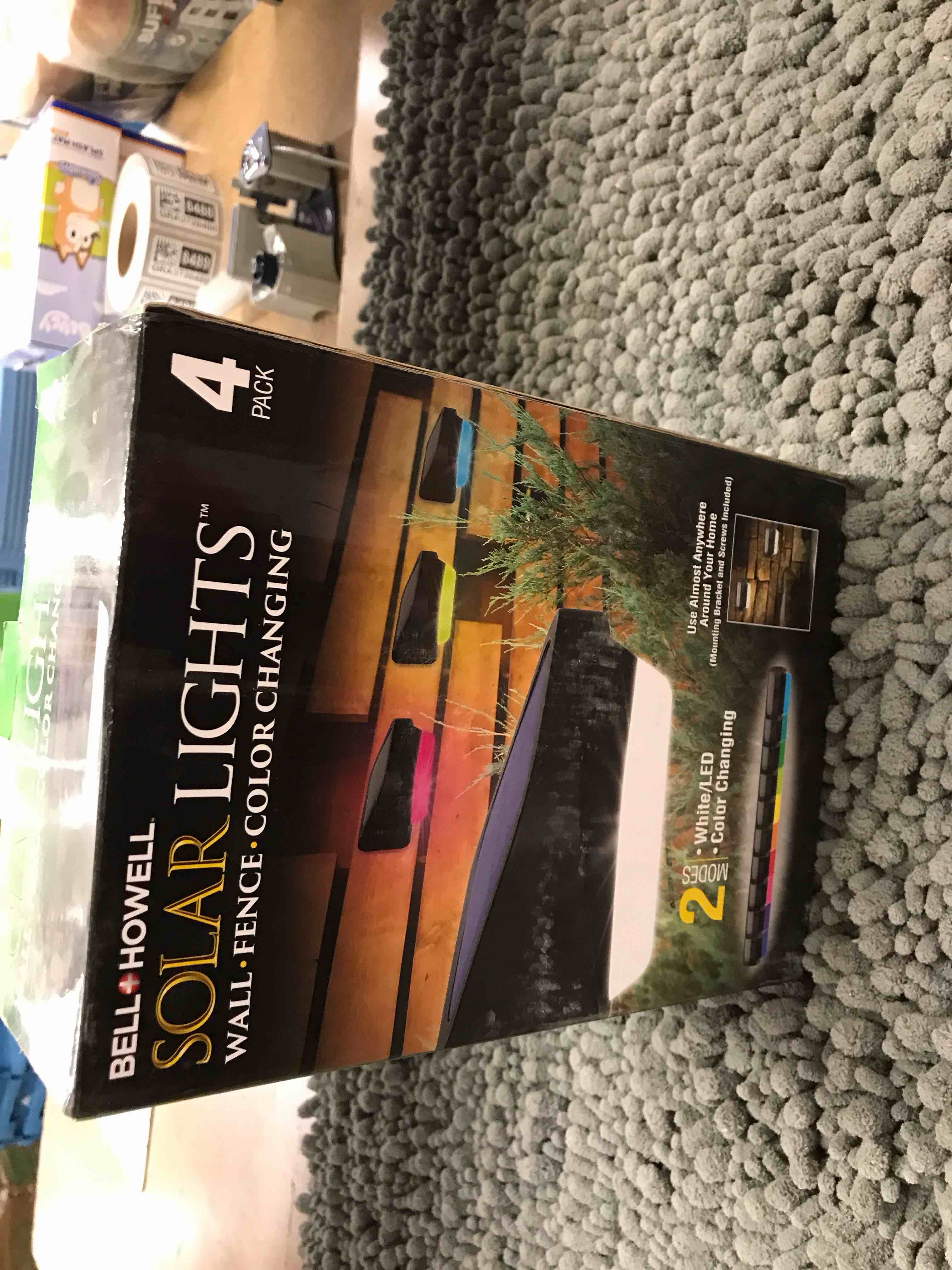 Condition photo showing As Is for 4 pack solar lights