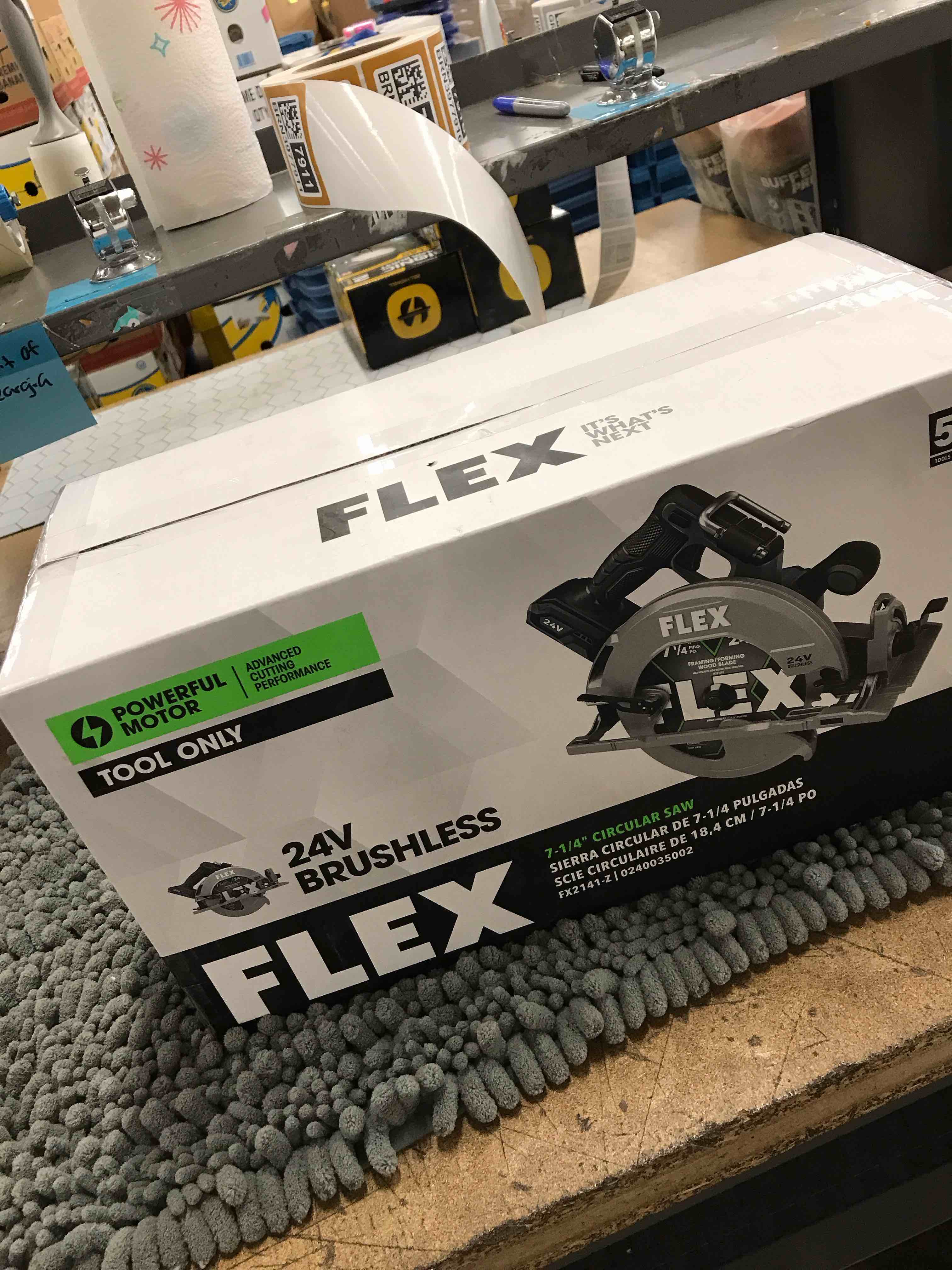 Condition photo showing As Is for flex 24v 7 1/4 circular saw