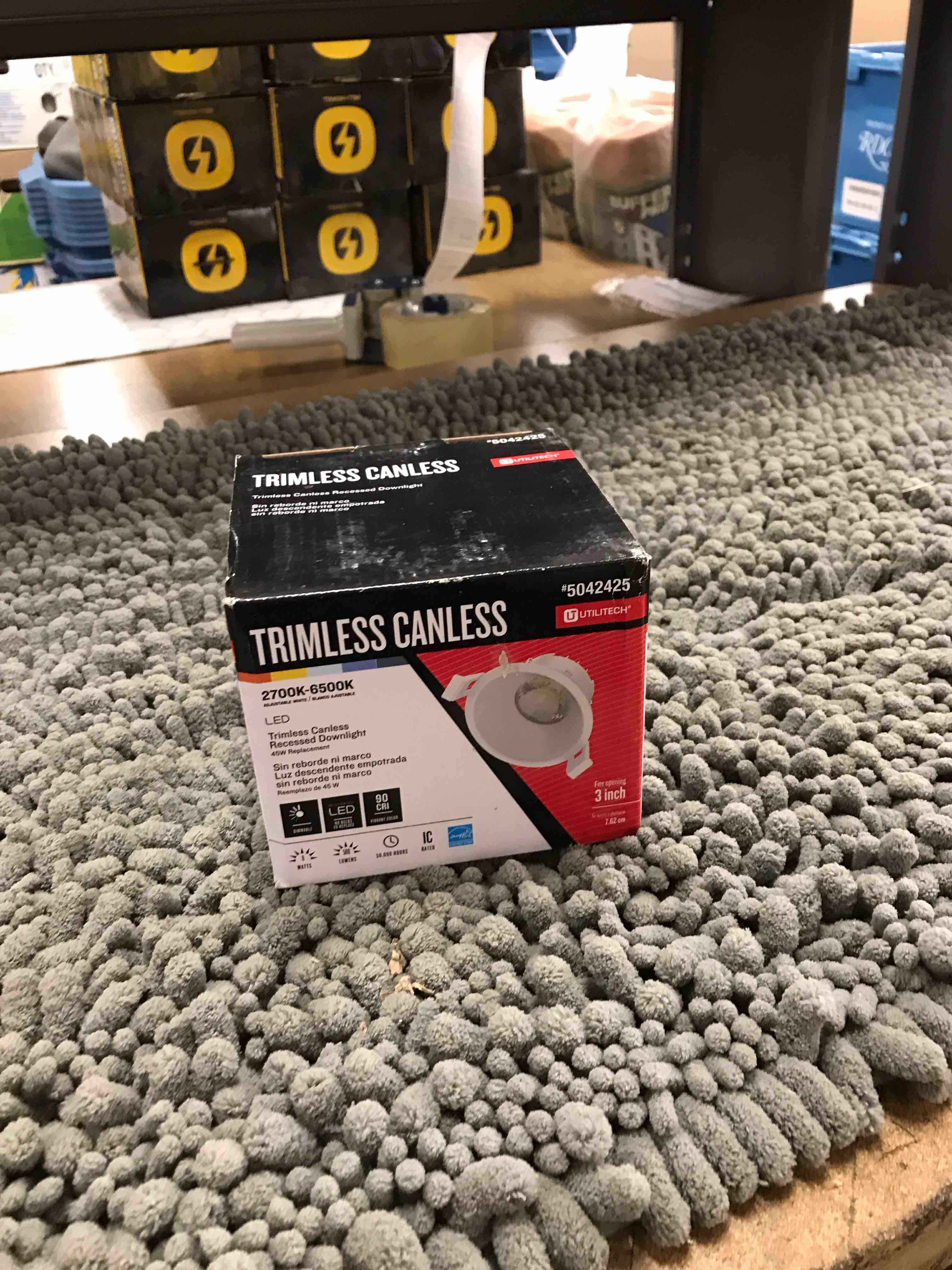 Condition photo showing As Is for recessed Dow light