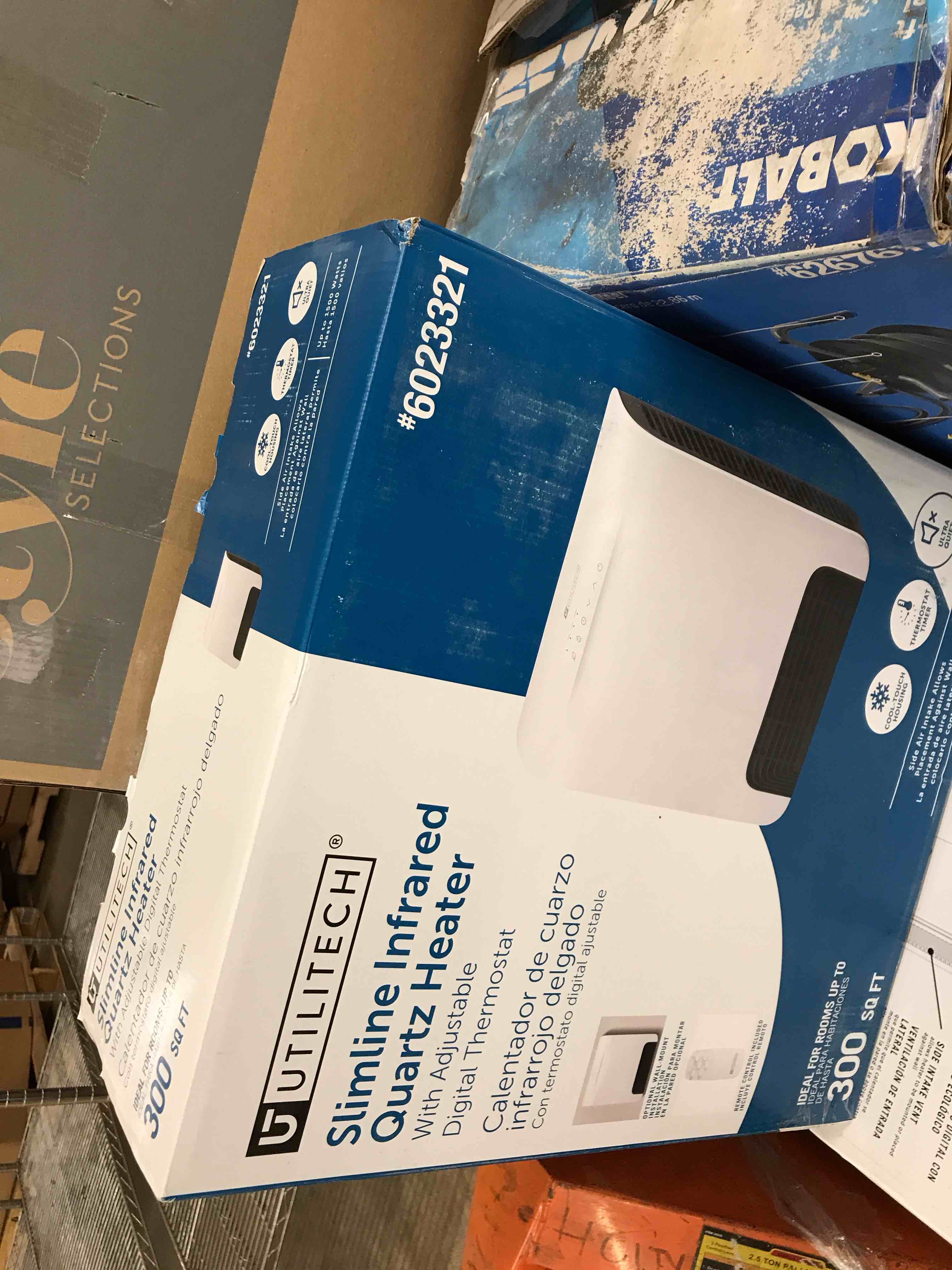 Condition photo showing As Is for 300 sq ft infrared heater